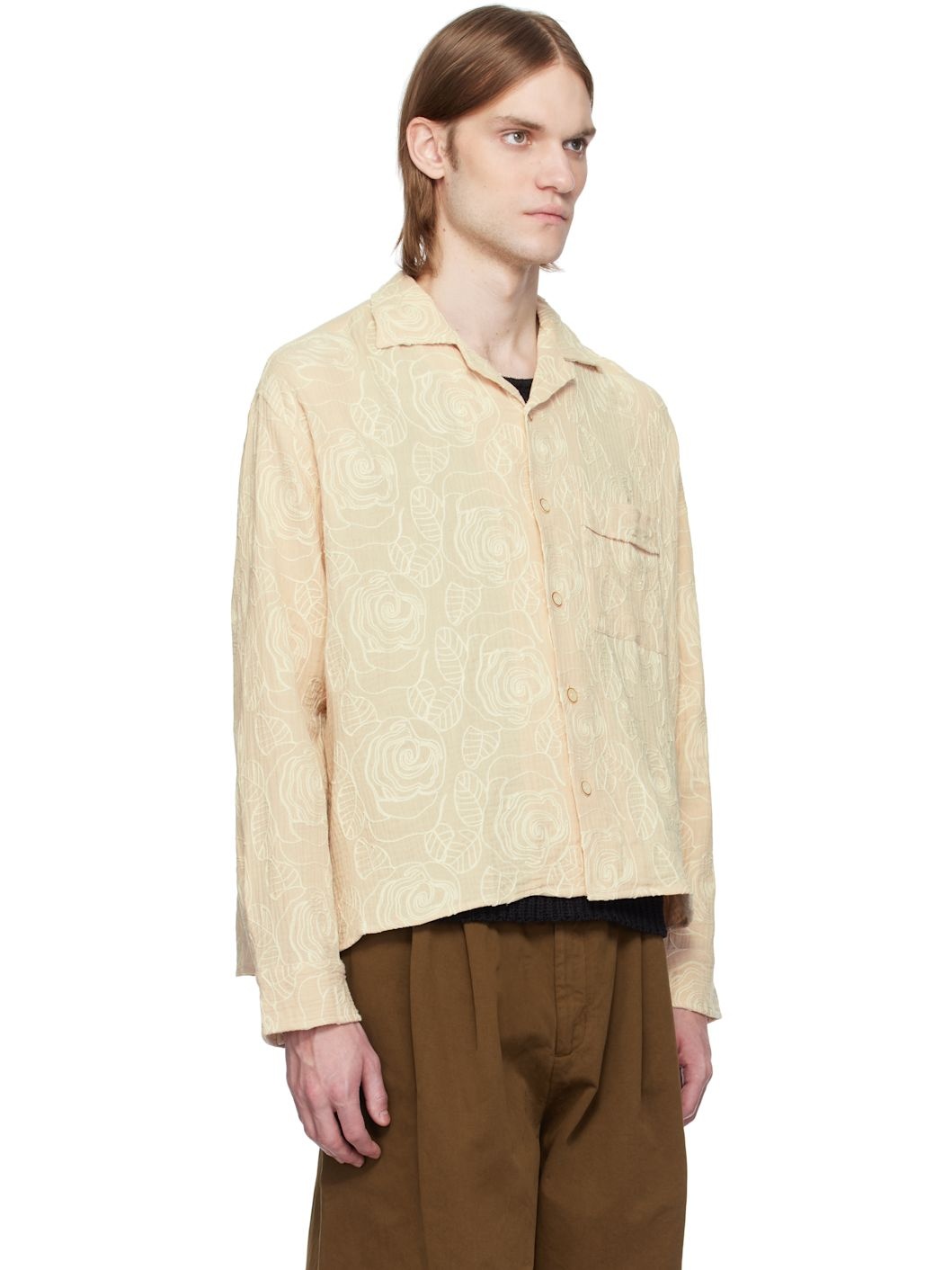 Beige Akito Embroidered Shirt - 2