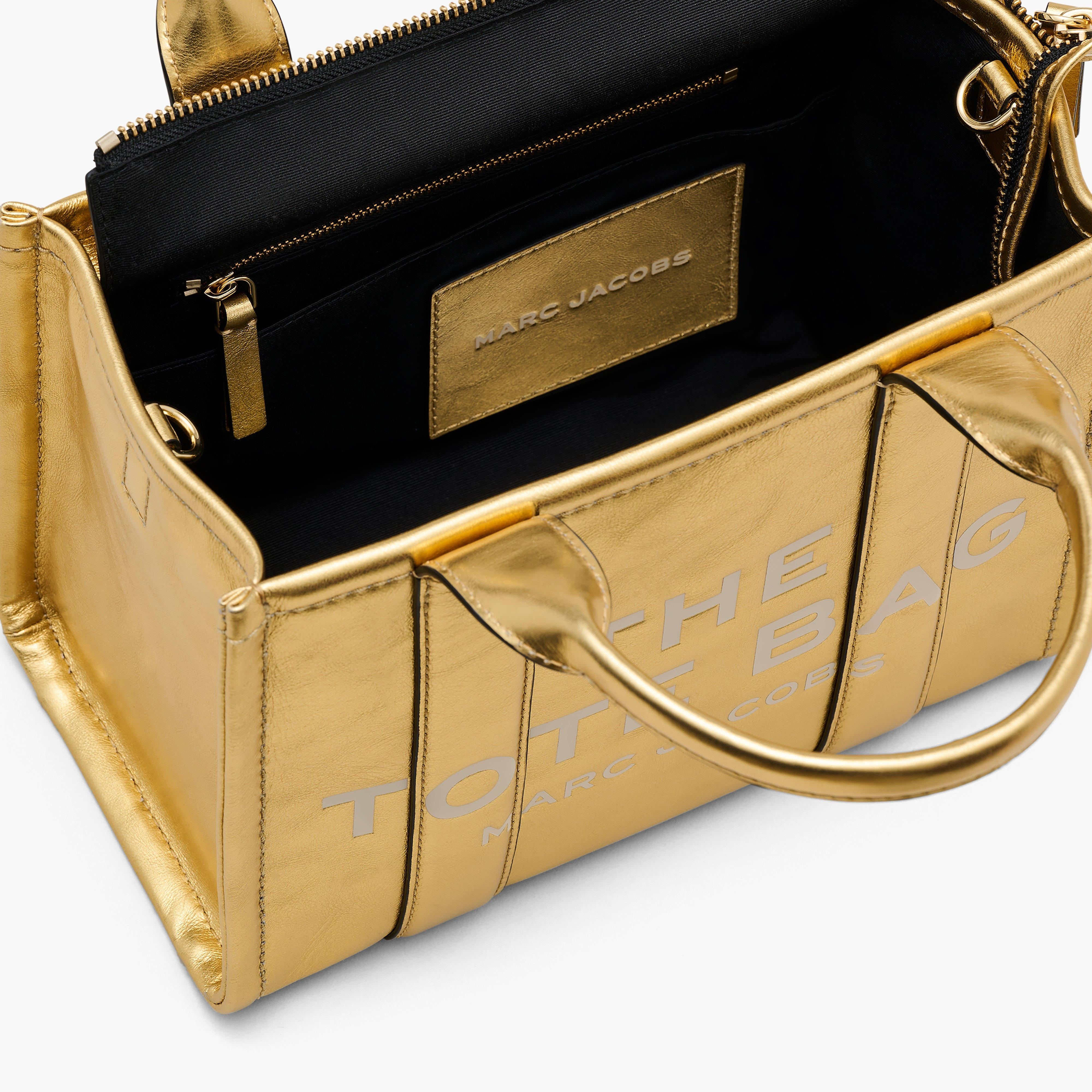 THE METALLIC LEATHER SMALL TOTE BAG - 6