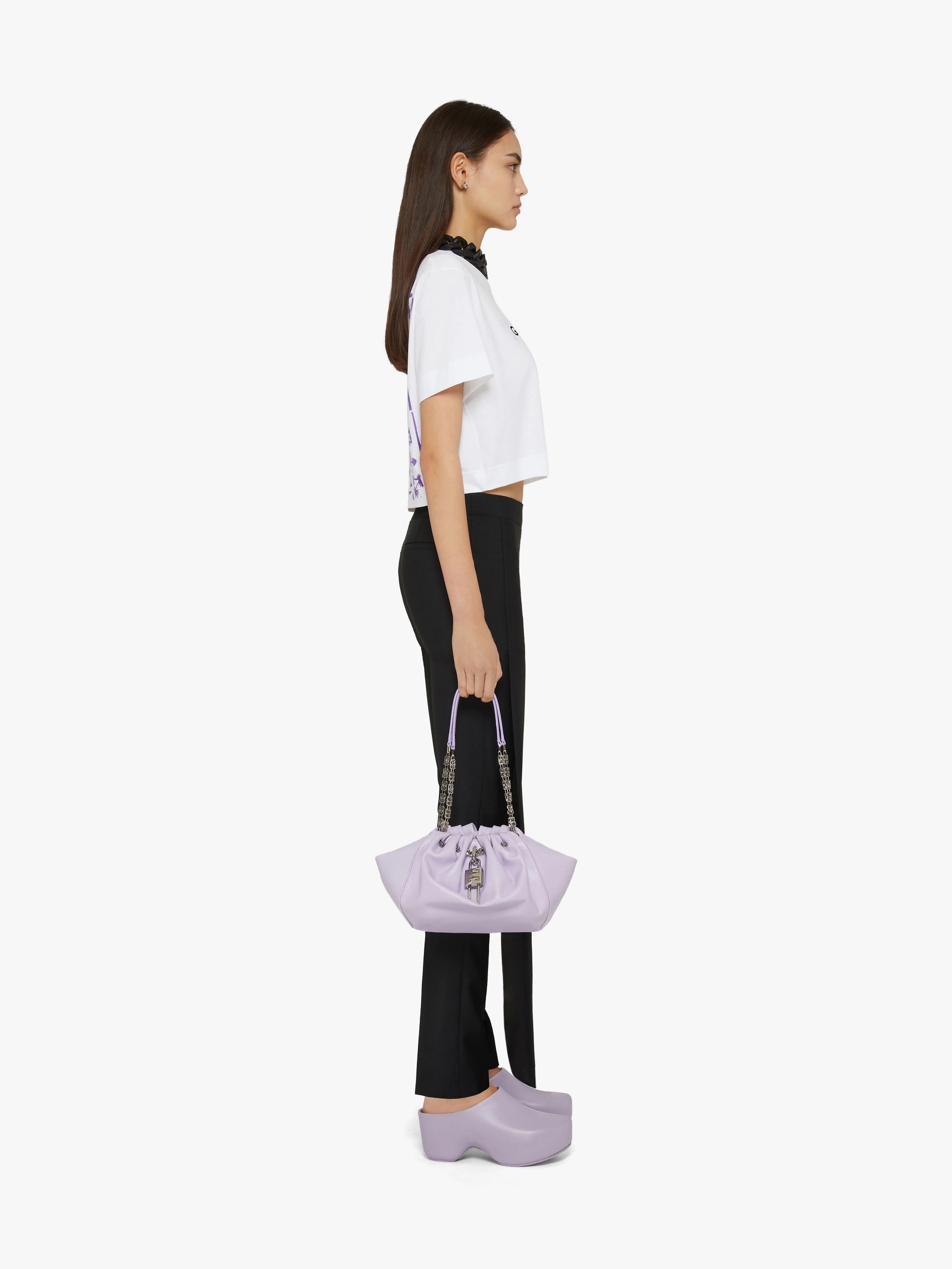 SLIM FIT PANTS IN WOOL WITH APRON EFFECT - 3