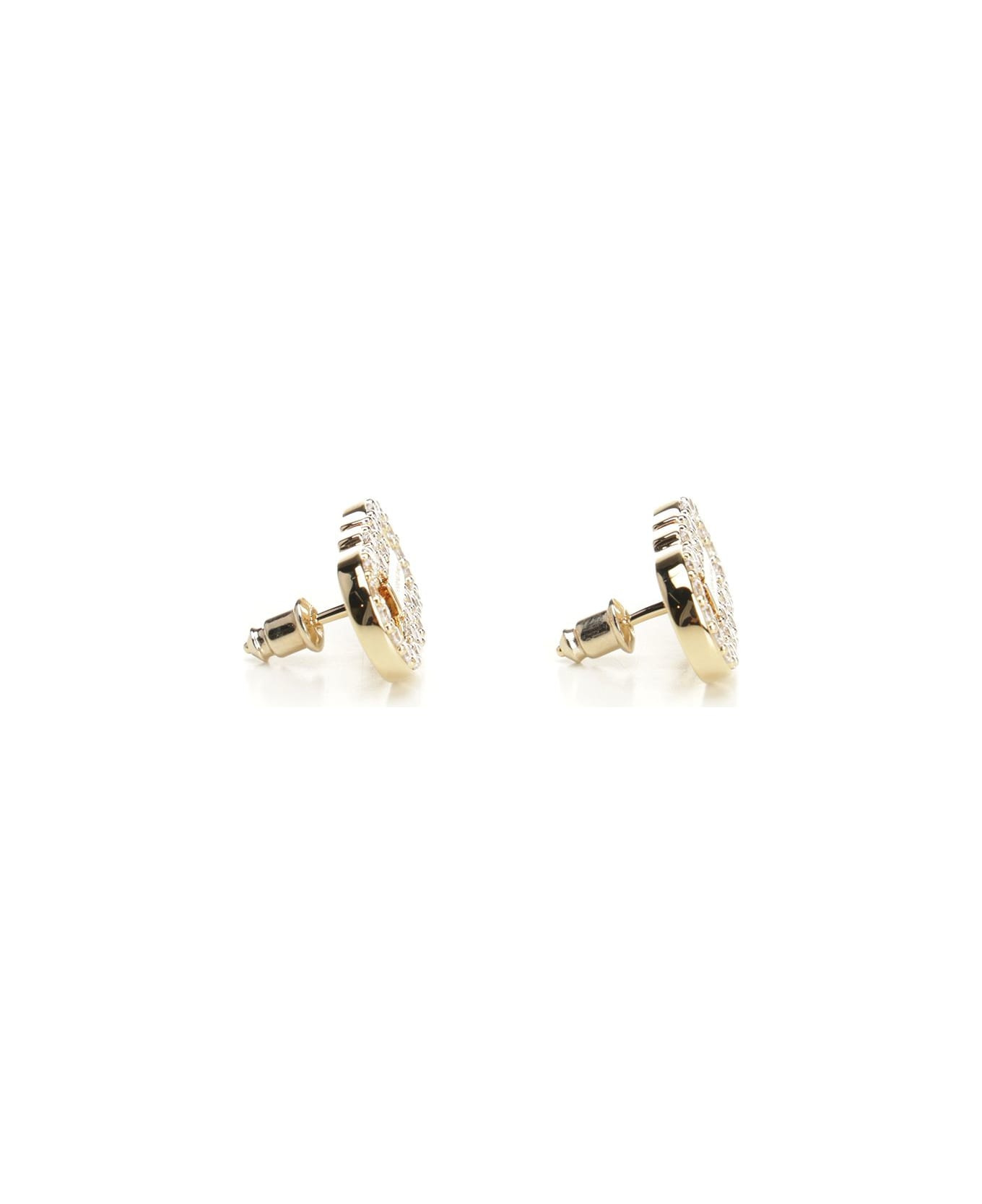 Double 'gancini' Earrings With Crystals - 2
