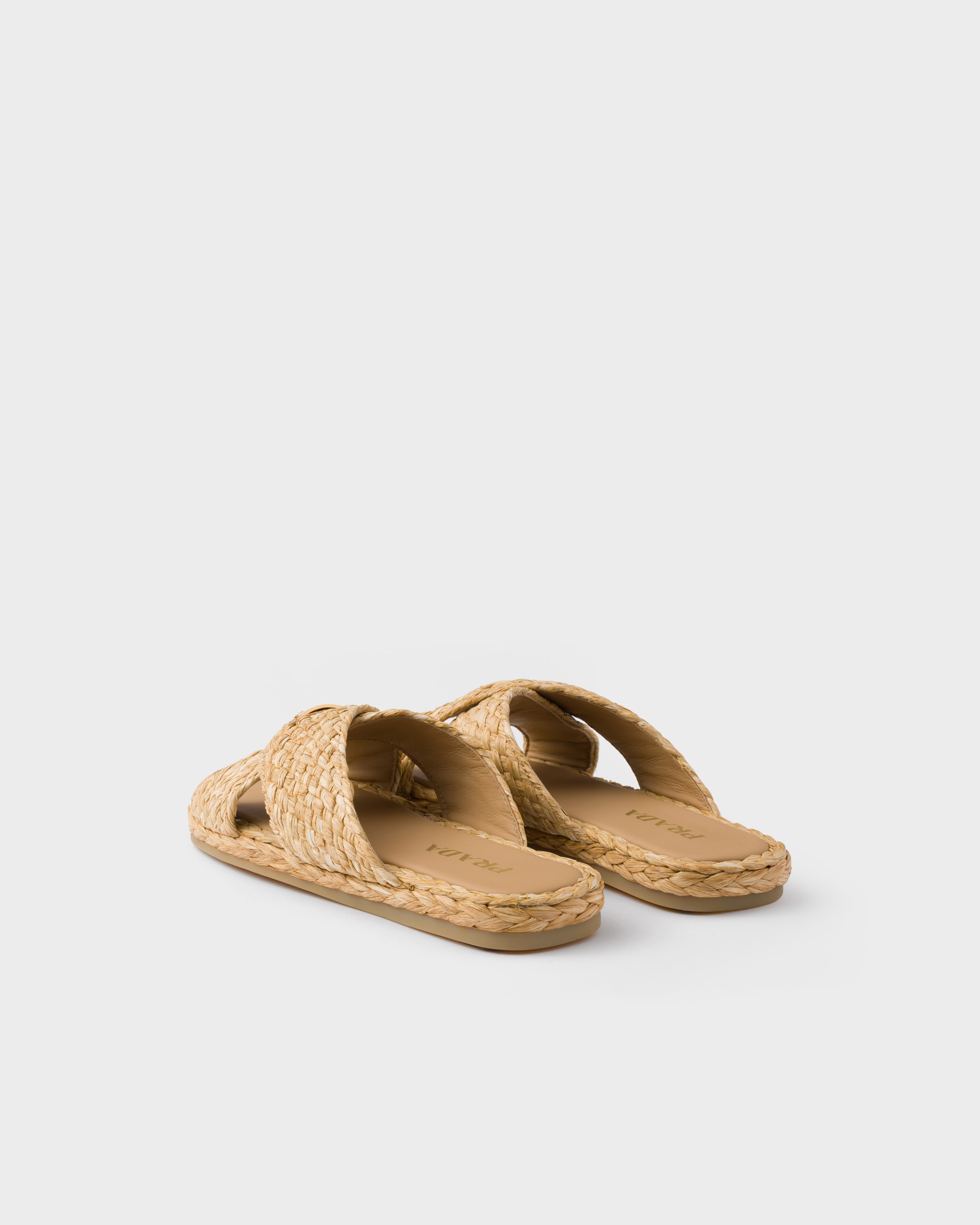 Raffia crisscross slides - 4
