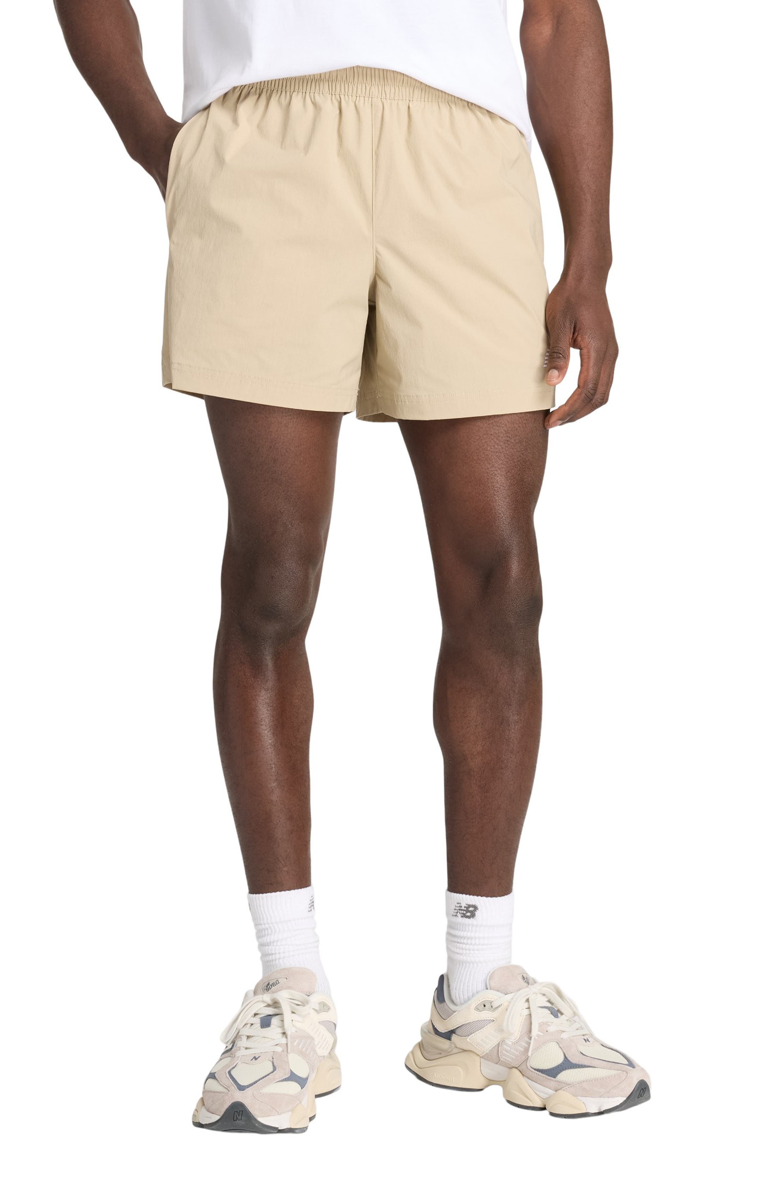 New Balance Athletics Woven Stretch Nylon Shorts in Stoneware at Nordstrom - 1