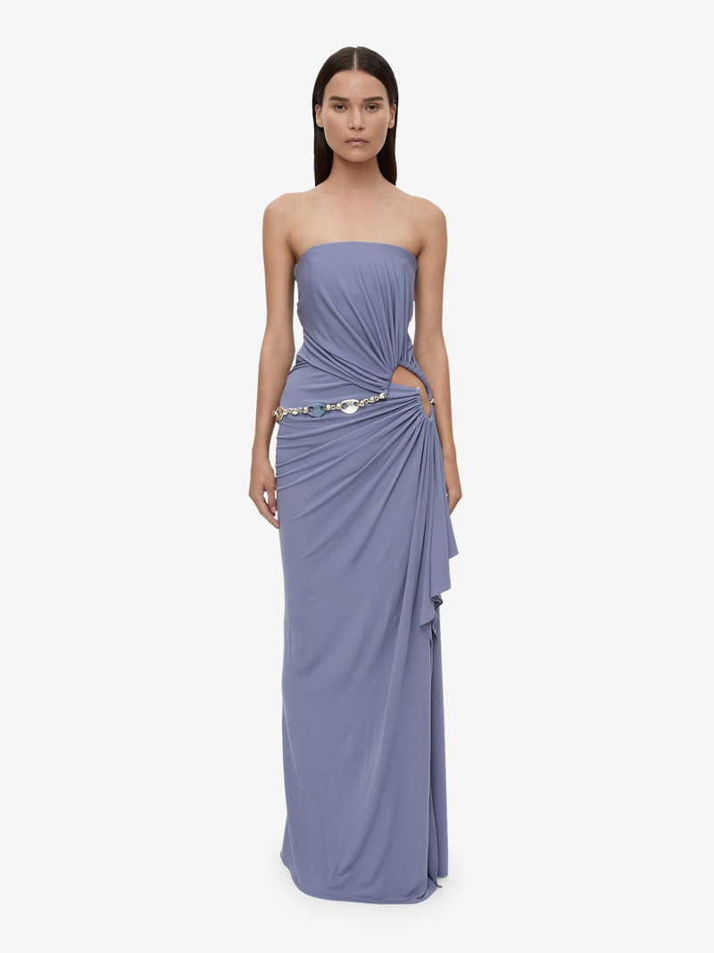 Crystal Cable Chain Strapless Gown 1