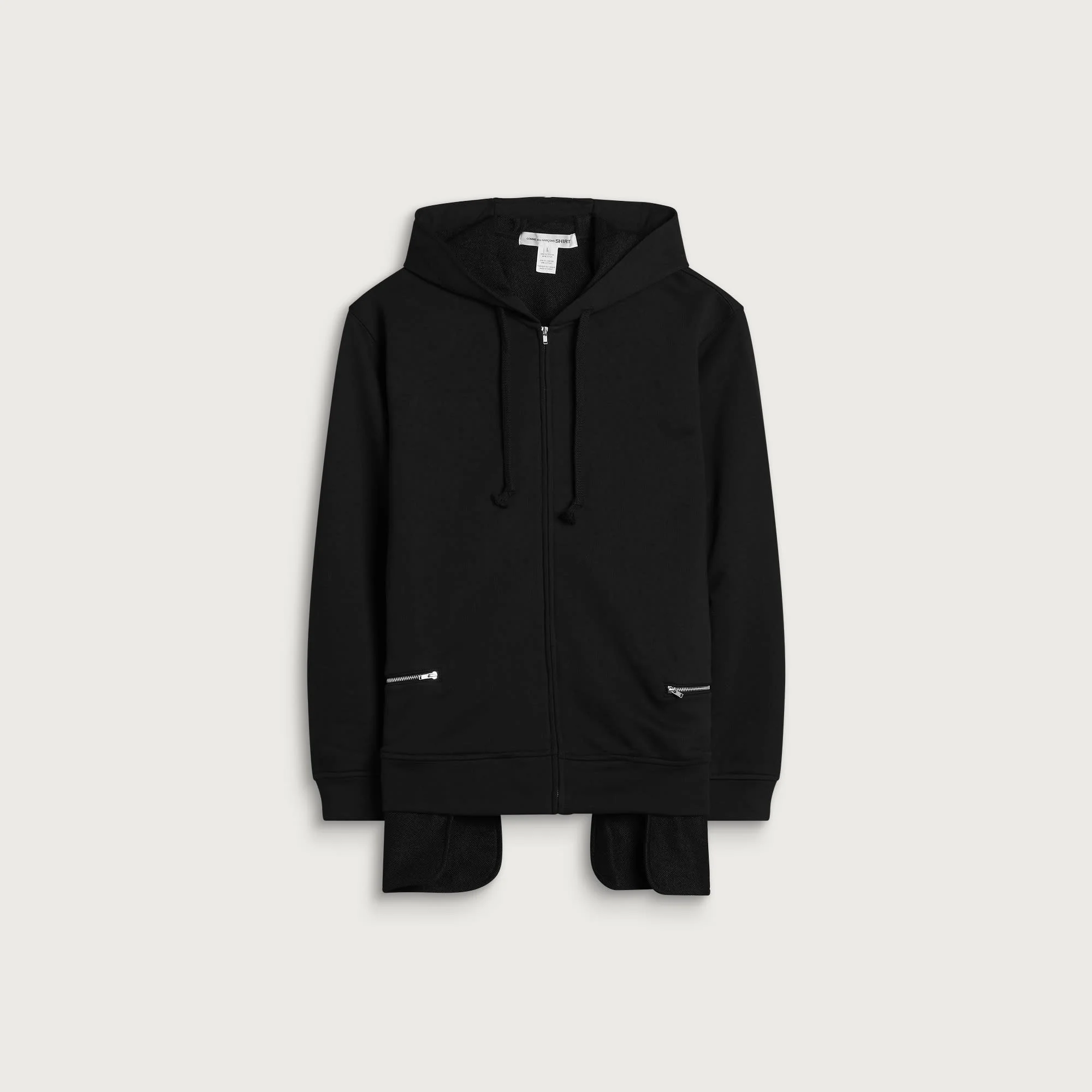 Comme des Garçons SHIRT Zipped Frill Hoodie - 1