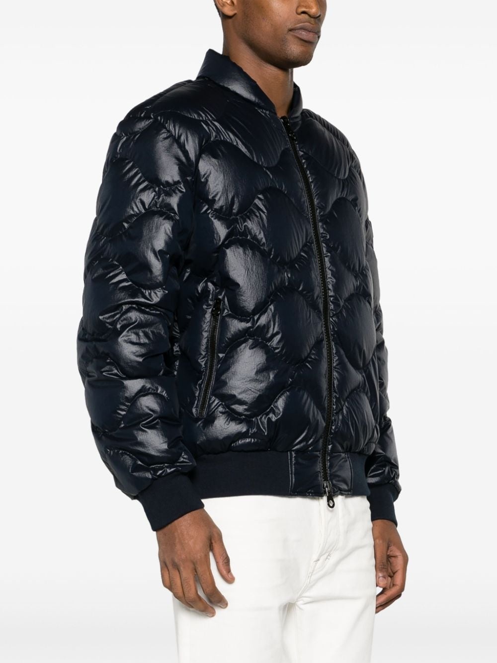 quilted padded bomber jacket - 3