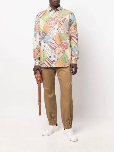 Moschino patchwork button-down shirt outlook