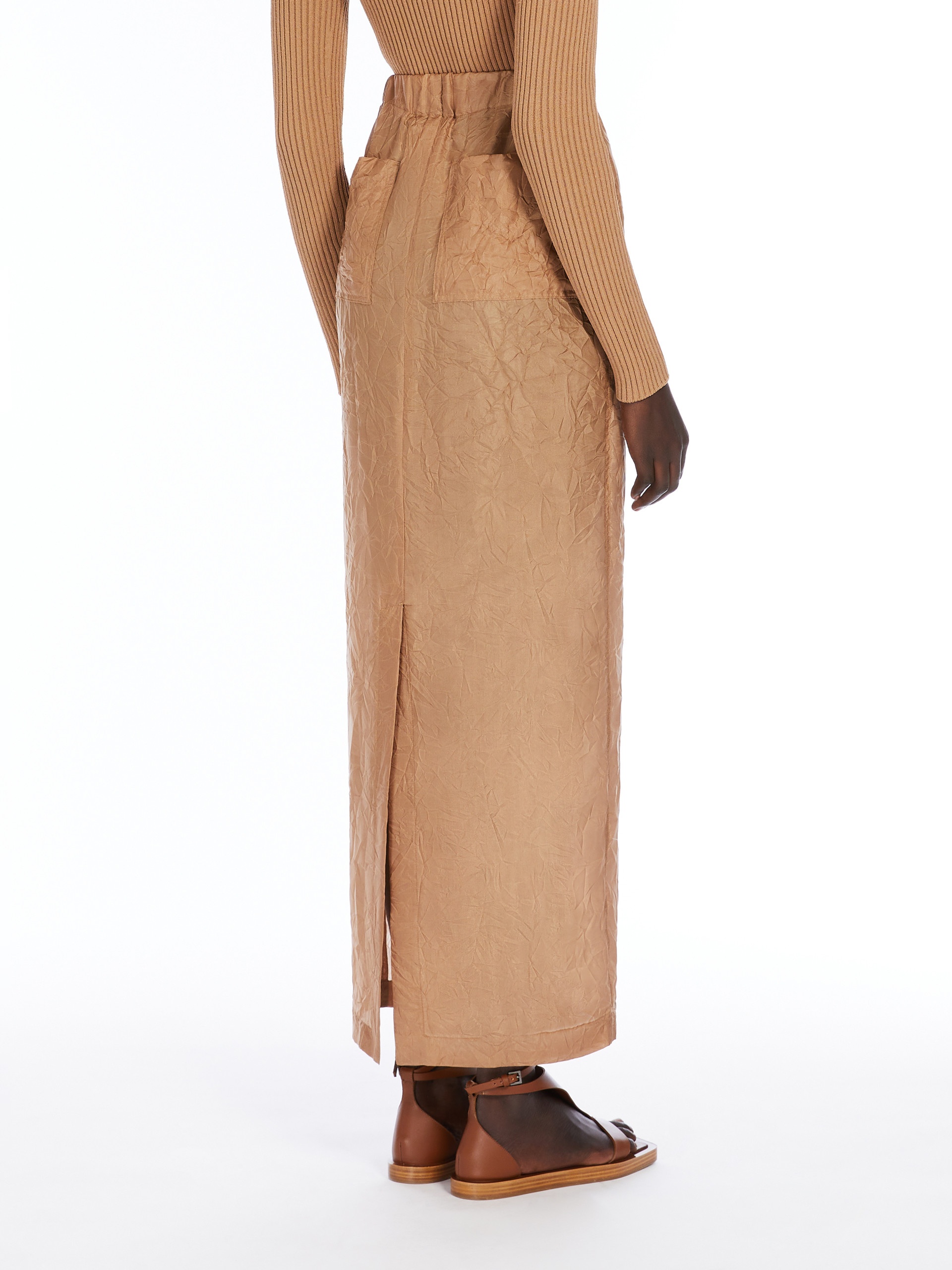 AEROSO1234 Long crushed wool skirt - 4