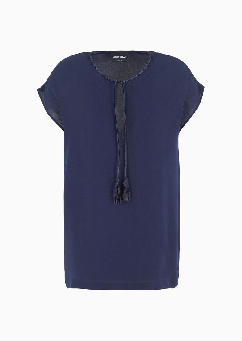 Blouse in double silk georgette - 1