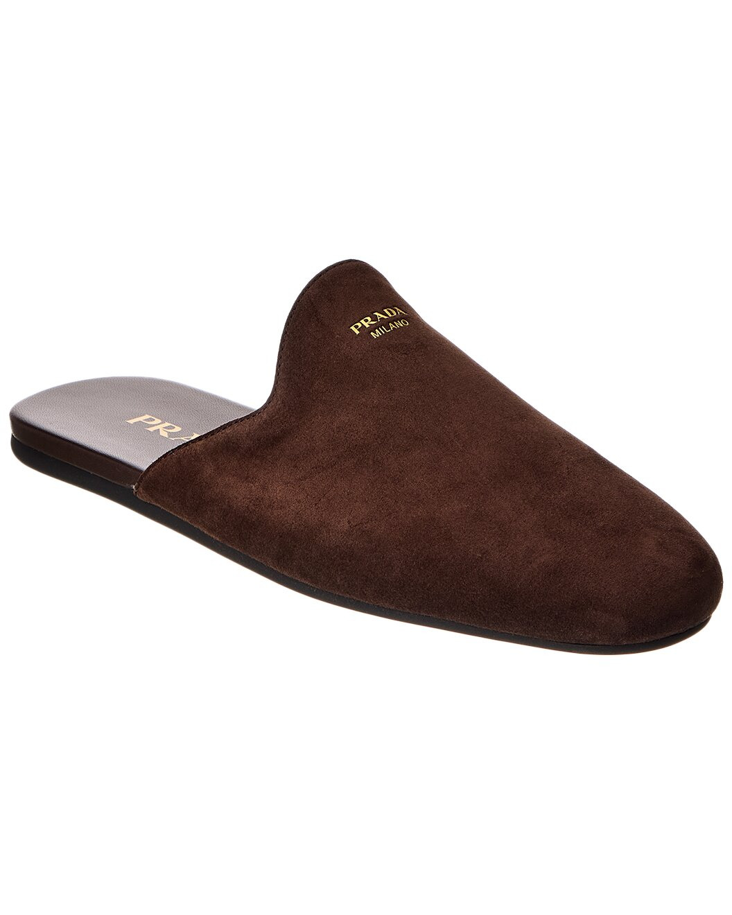 Prada Logo Suede Mule - 1