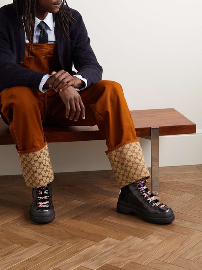 GUCCI Logo-Appliquéd Leather Boots outlook