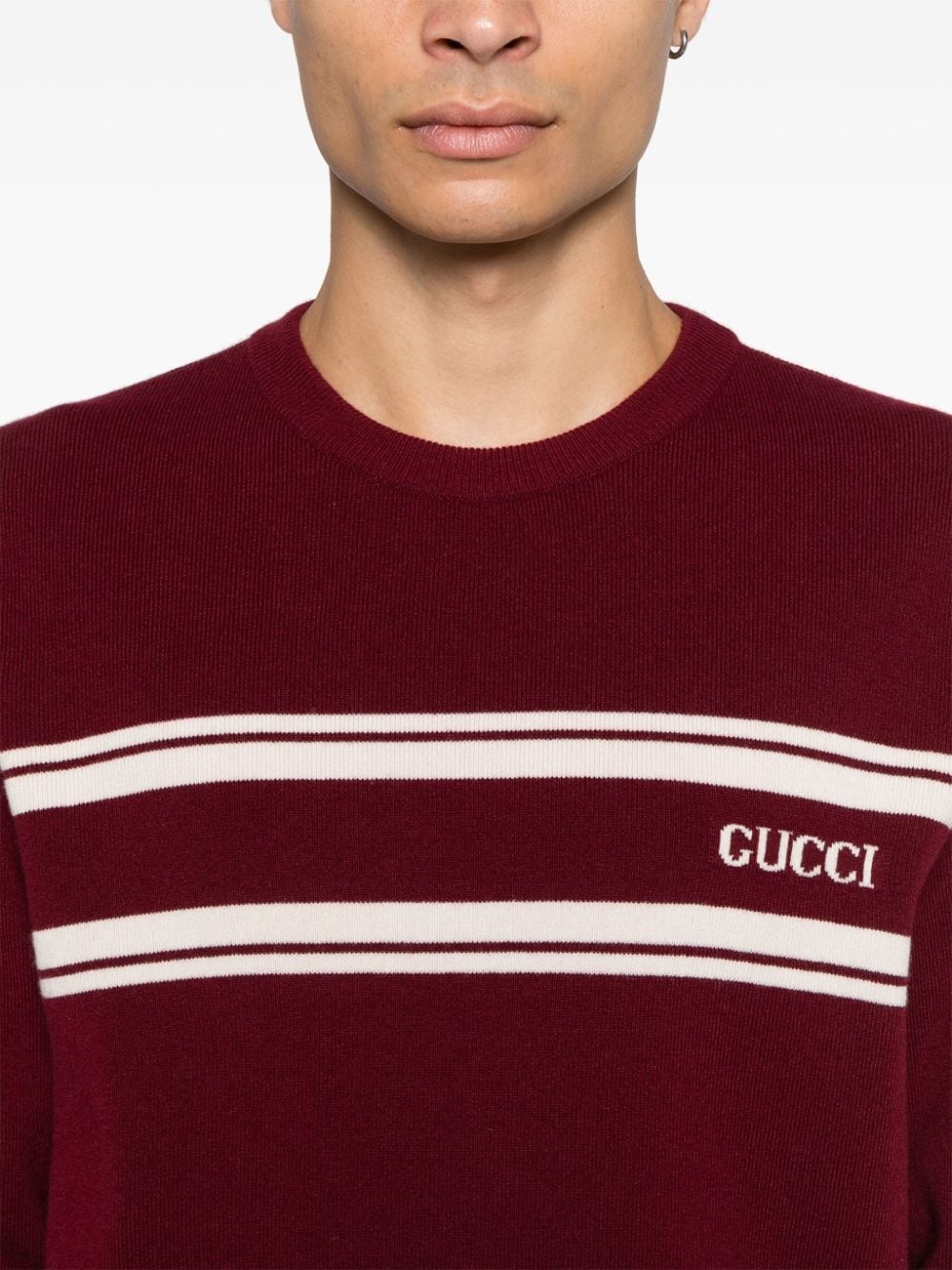 intarsia-logo sweater - 5