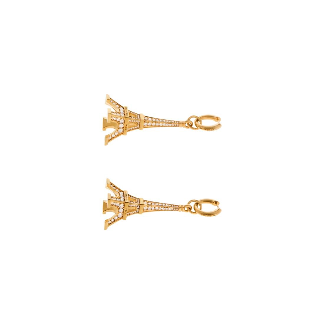 Paris Souvenir Eiffel Earrings in Gold - 3