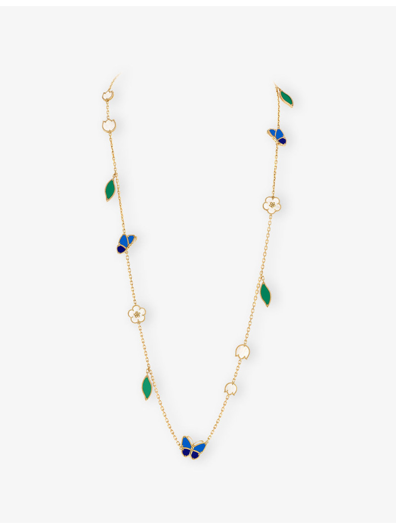 Van Cleef & Arpels Lucky Spring Butterfly Long 18ct Yellow Gold and Stone Necklace outlook