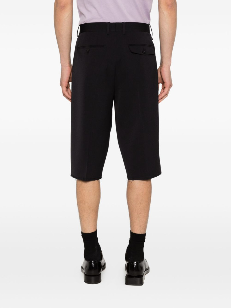 pleated frayed tailored shorts 4