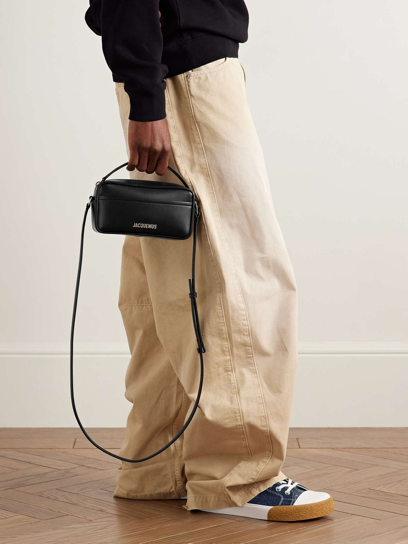 JACQUEMUS Le Baneto Leather Messenger Bag outlook