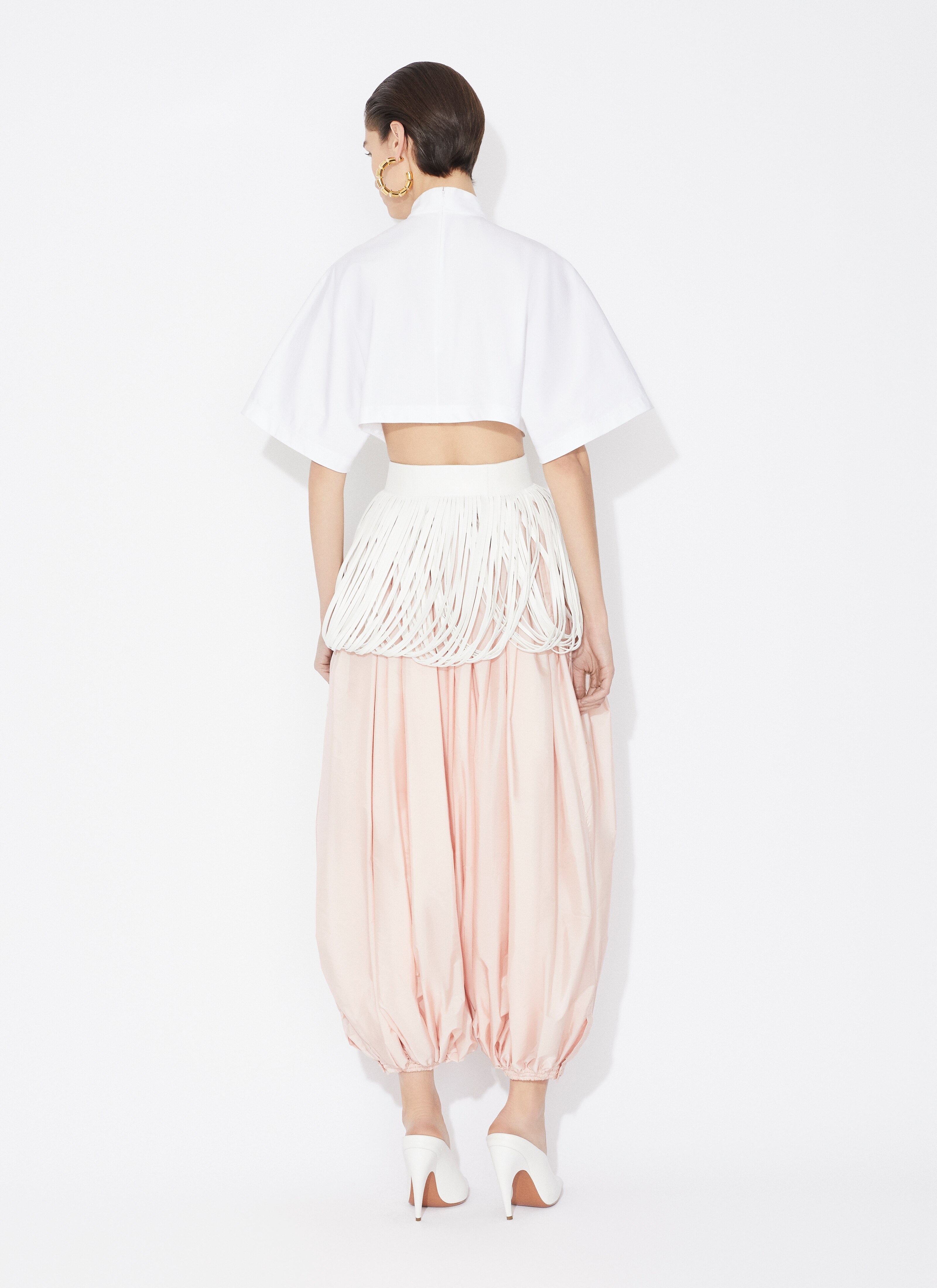 COTTON POPLIN HIGHNECK TOP - 3
