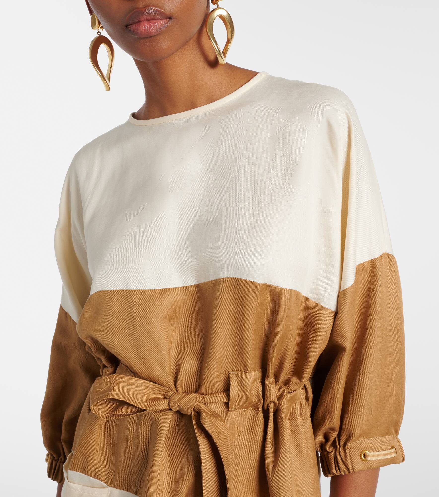 Vasto linen and silk sweater dress - 4