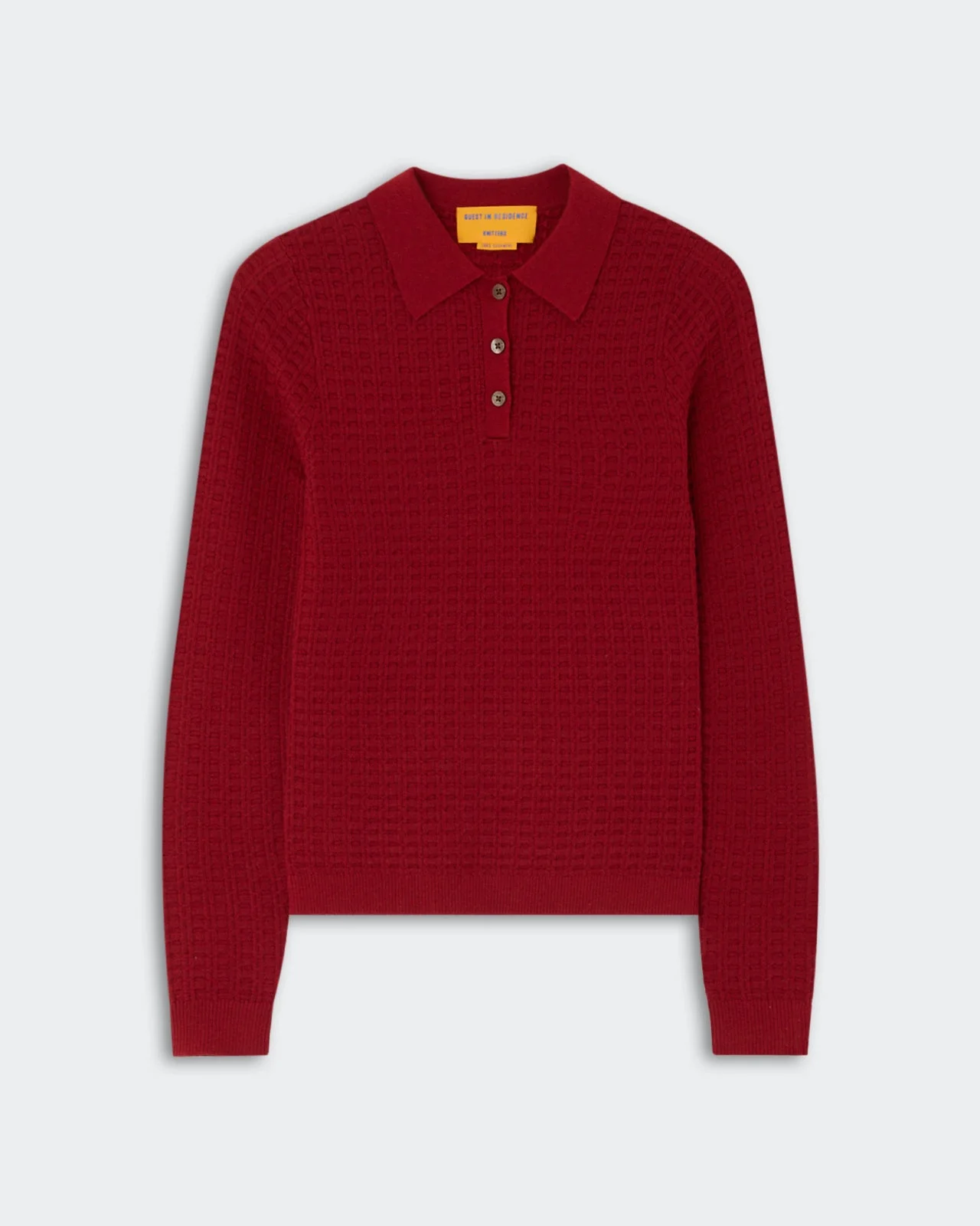 L/S Shrunken Waffle Polo - 1