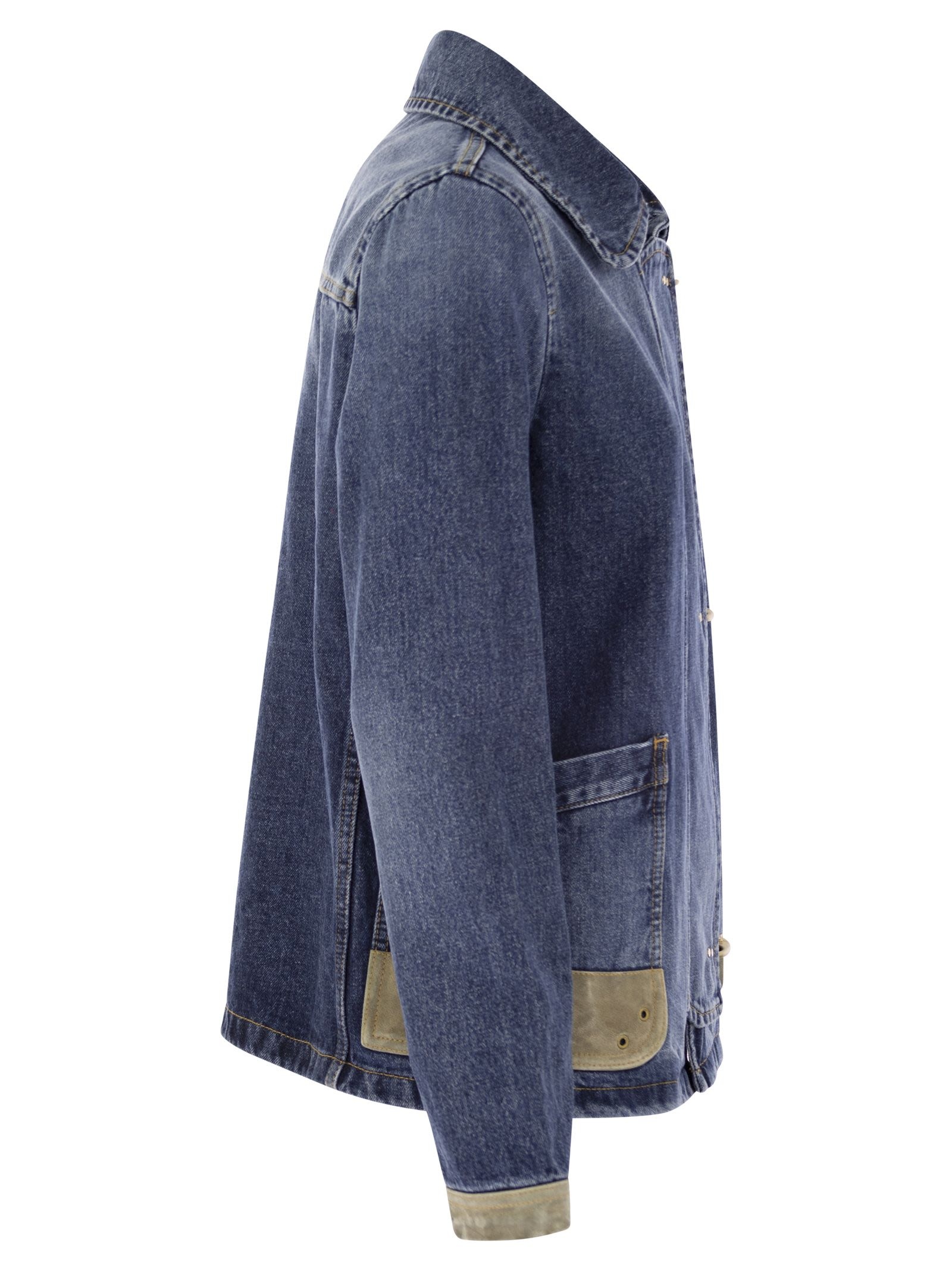ジャケット Fay SS24 3-hook Denim Jacket (NAW1248425LWBDU007) Other Designers FAY - Fay Women 3-Hook Denim Jacket