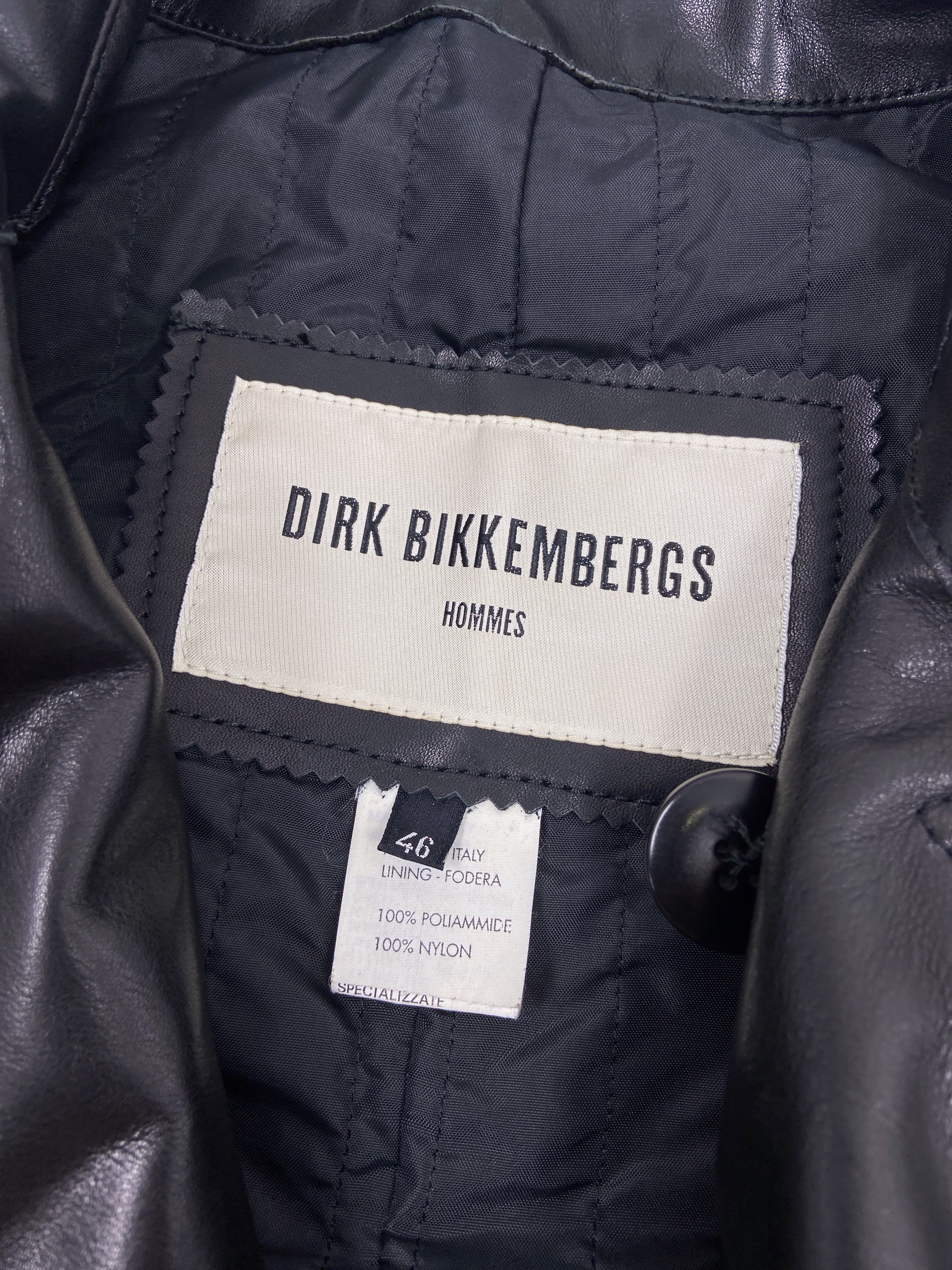 zOthers - Dirk Bikkembergs Fall 1996  Bungee Cord Cock Ring Bondage Lambskin Leather Coat Jacket 46 - 20
