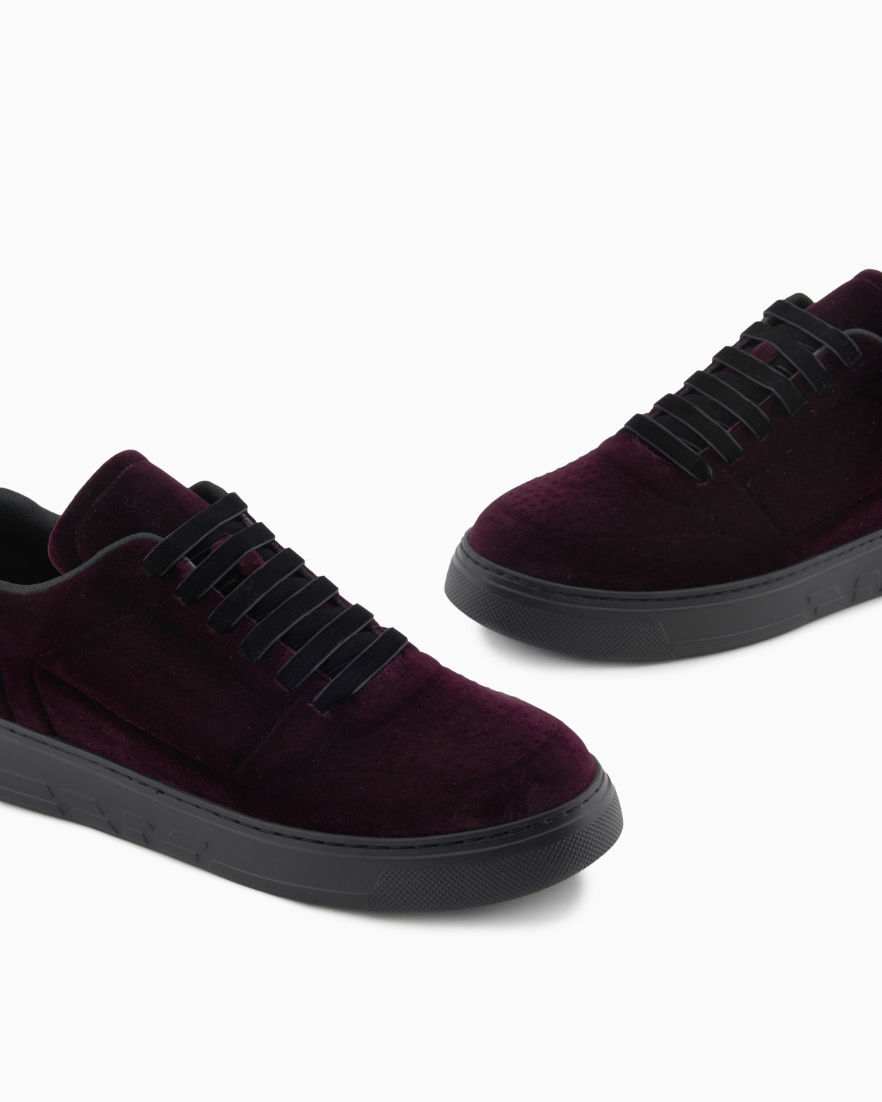 VELVET SNEAKERS WITH SIDE LOGO - 5
