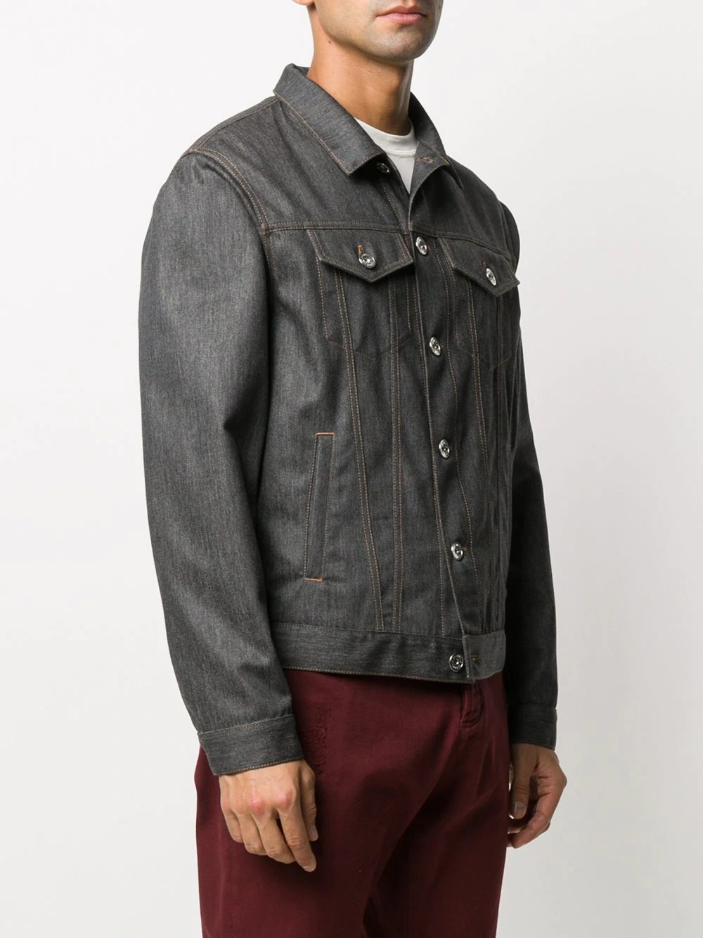 charcoal grey denim jacket - 3