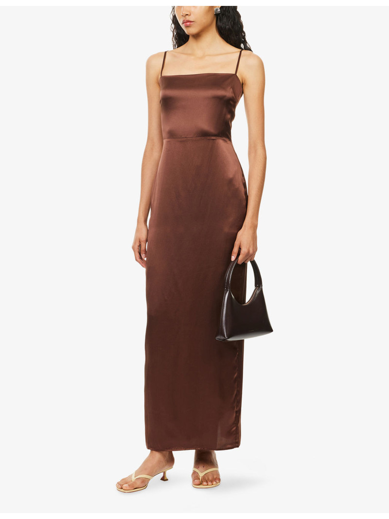 Reformation Frankie Shoulder-Straps  Silk Midi Dress outlook