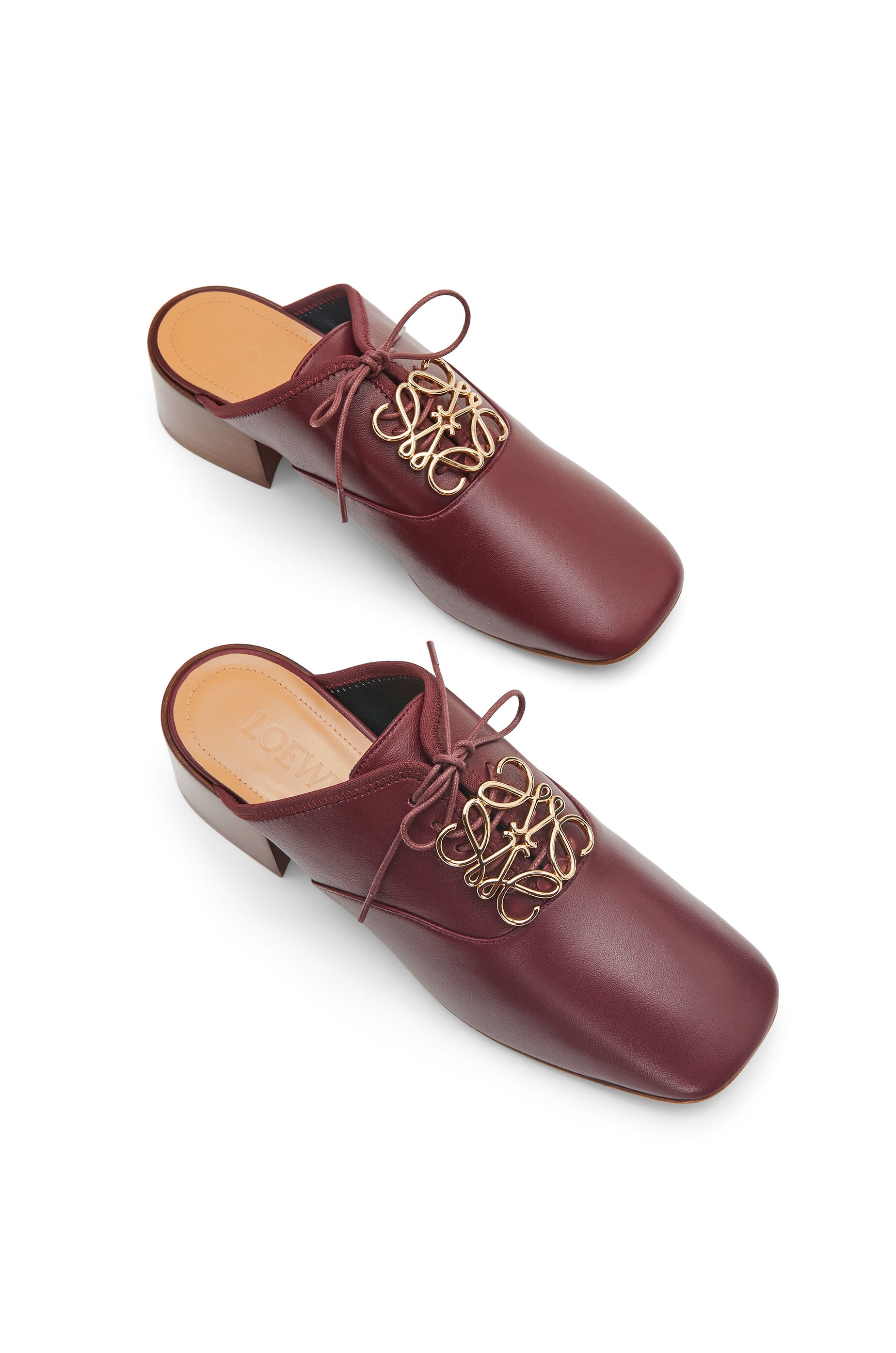 Anagram slip-on derby in lambskin - 3