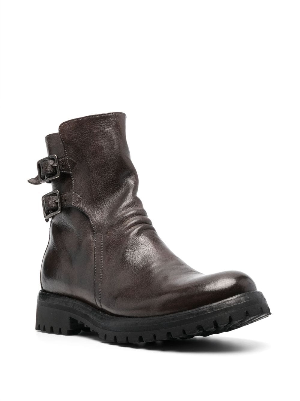buckle-detail leather boots - 2