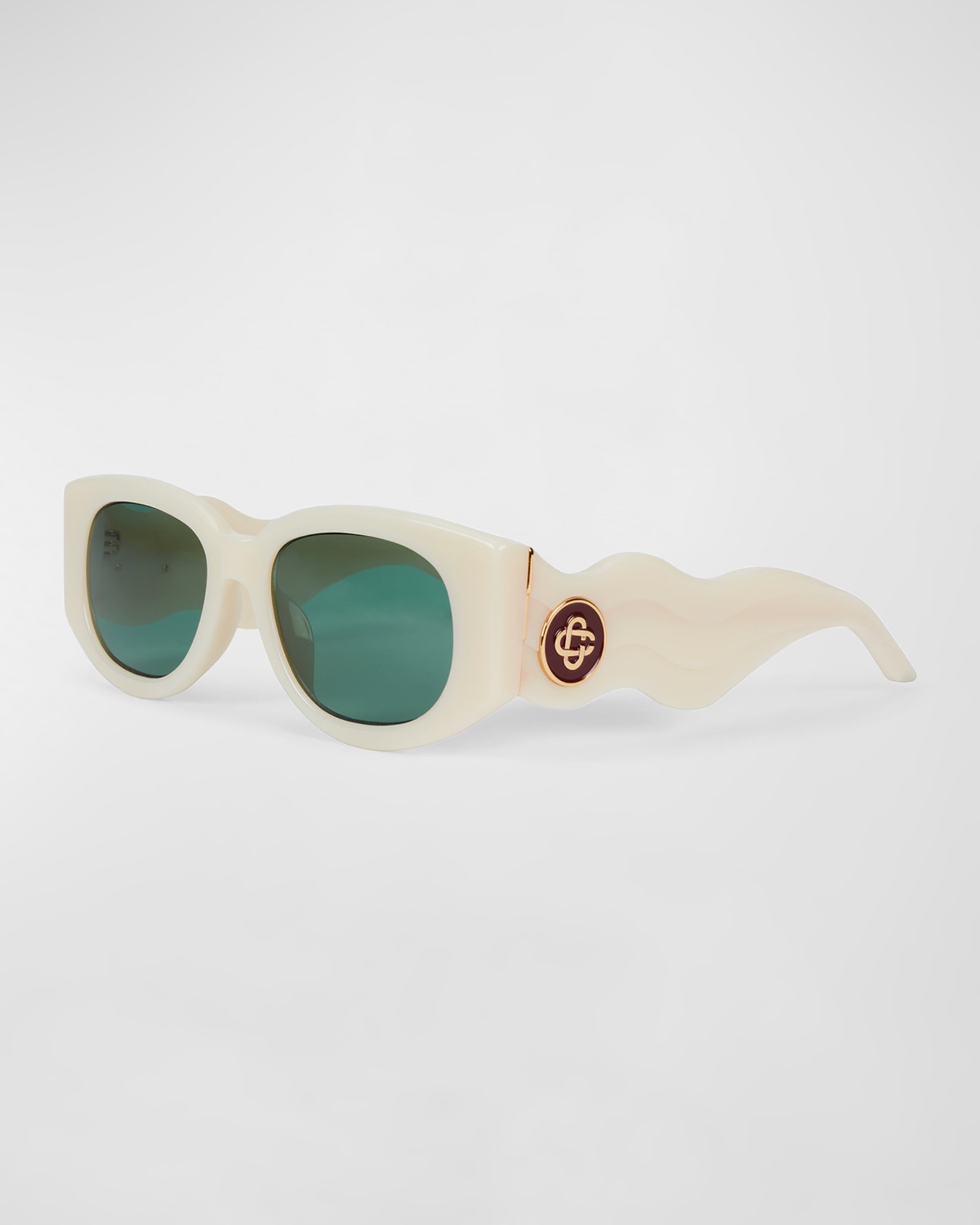 Men's Wave Sun Monogram Oval Sunglasses - 1