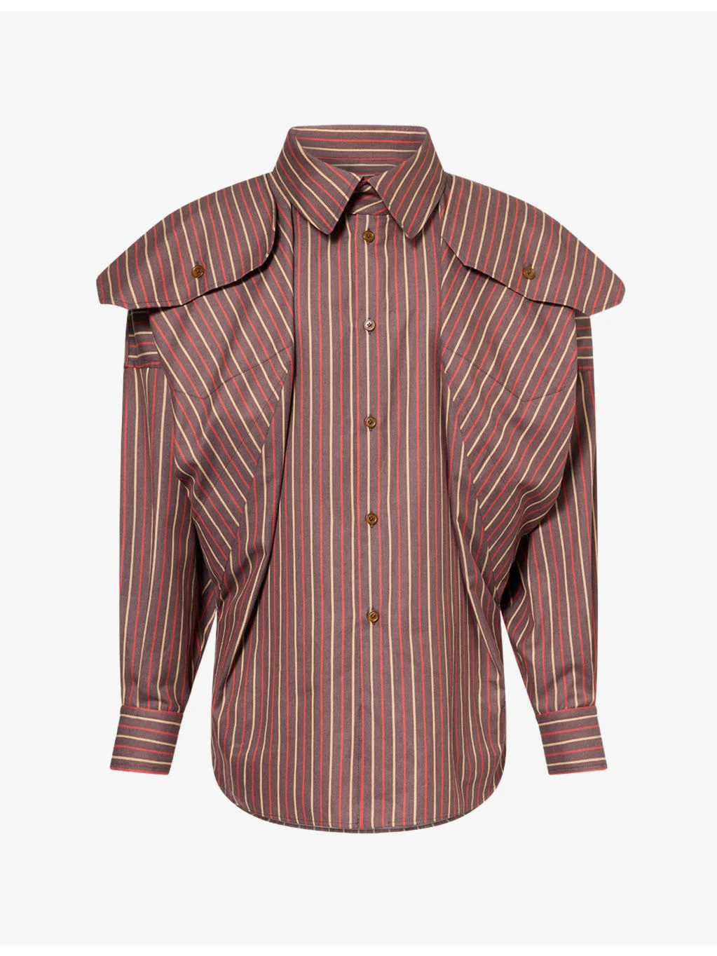 Broad Striped Cotton Shirt - 1