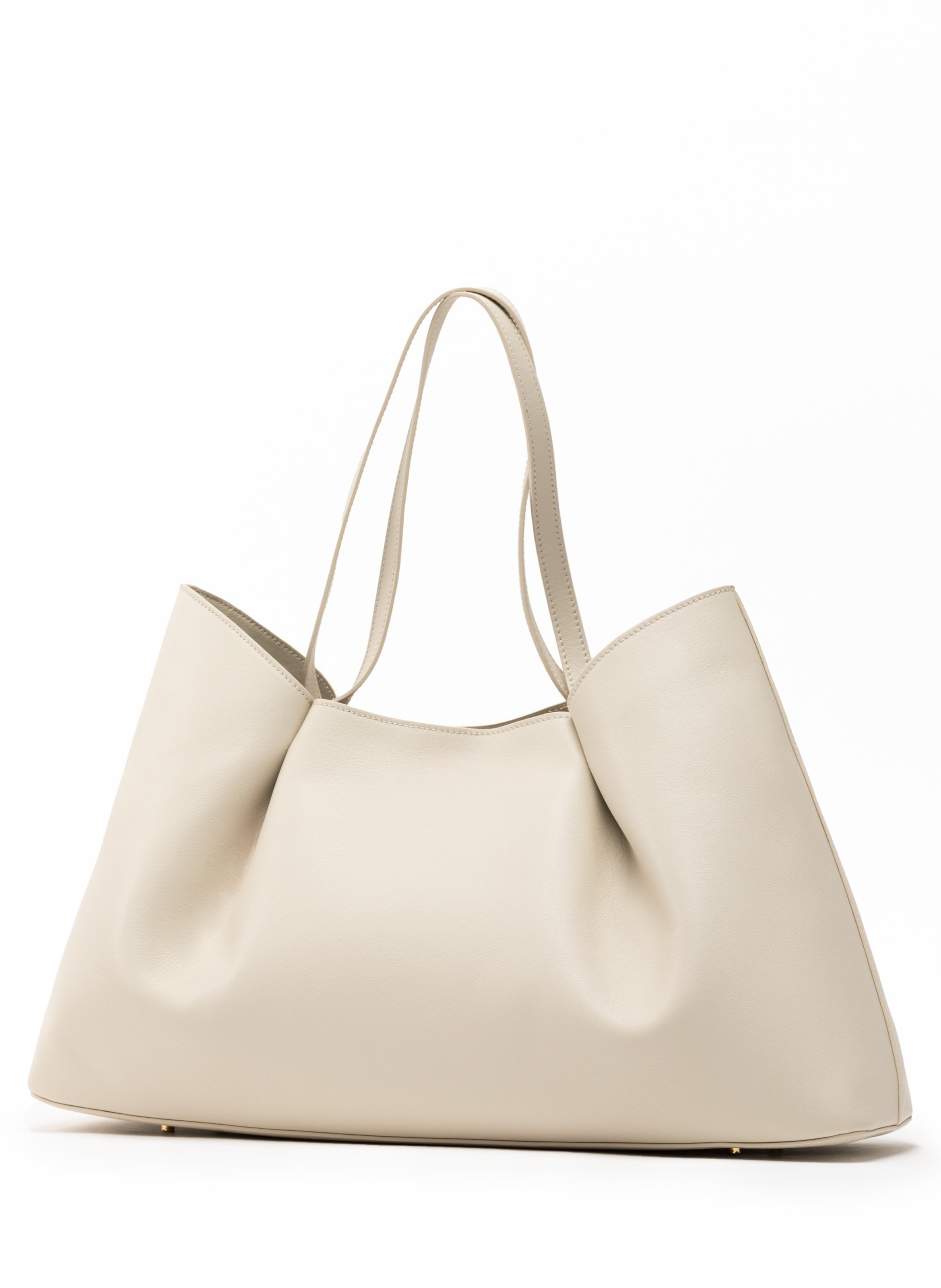 Dimple Tote Leather Sesame - 2