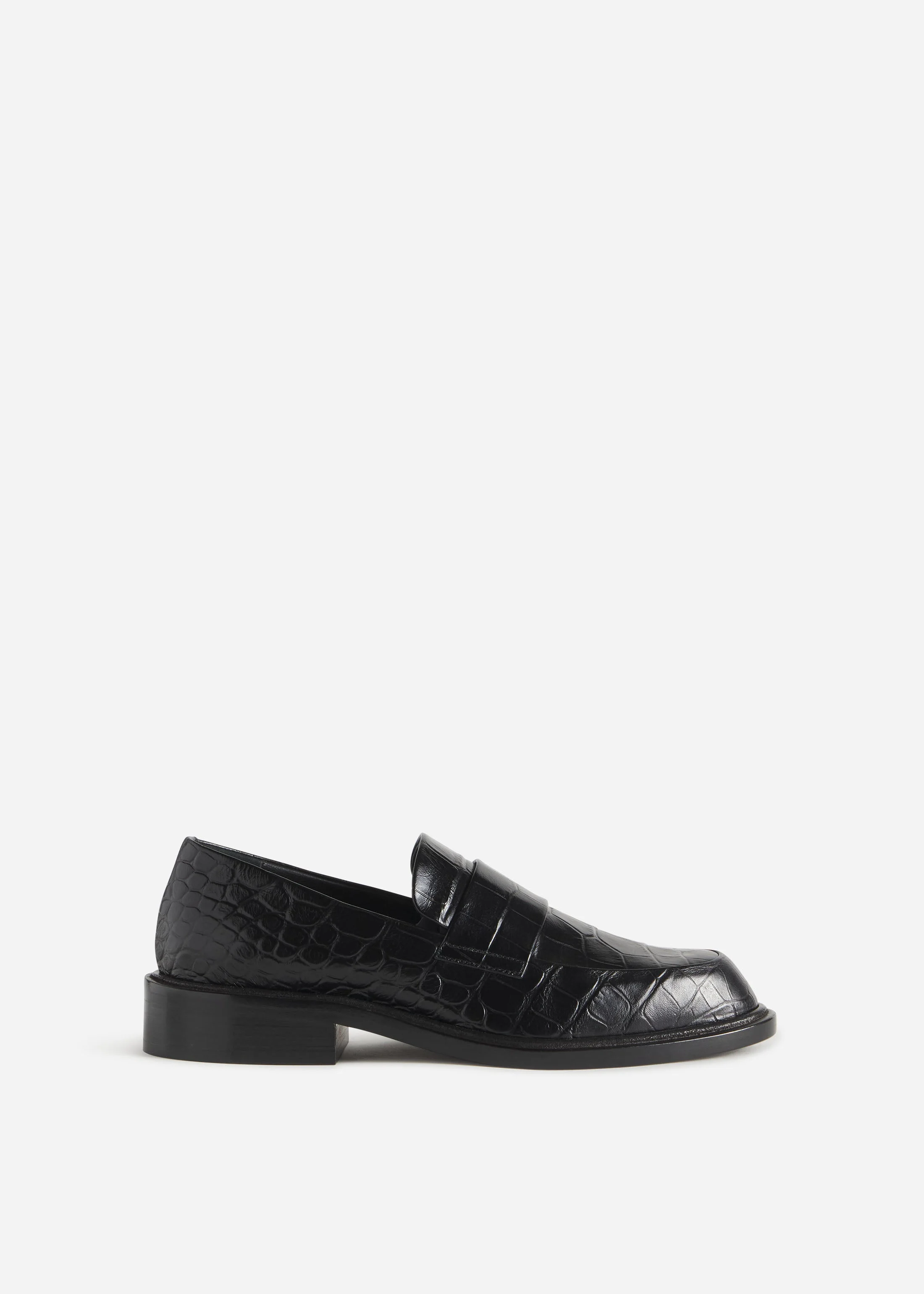 Moccasin Loafers in Embossed Leather - 1