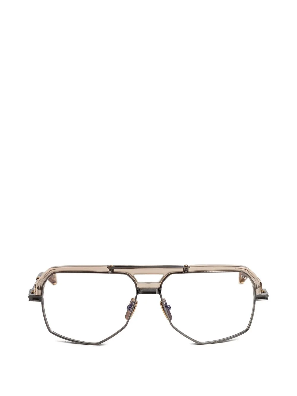 geometric-frame glasses - 1