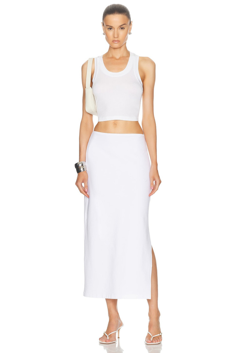 NORMA KAMALI Cropped Racer Tee outlook