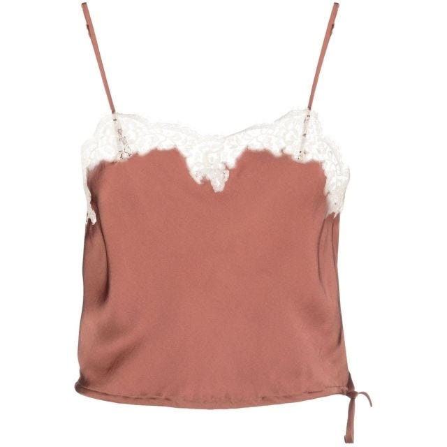 Pink silk top with embroidery - 1