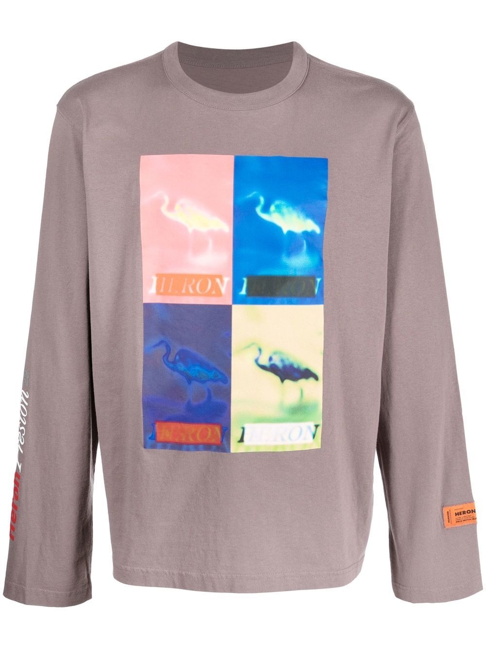 logo print long-sleeve top - 1