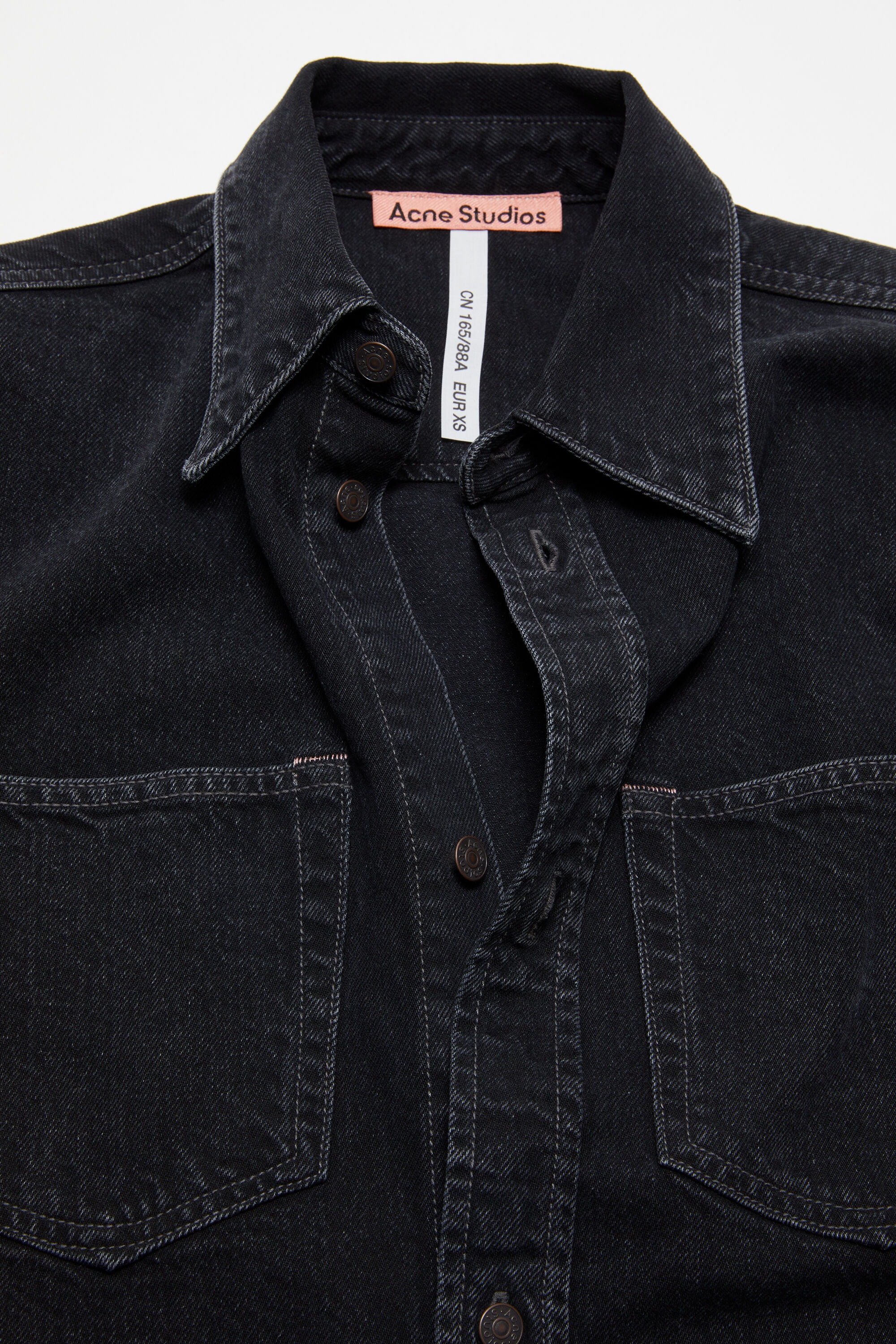 Denim button-up shirt - Relaxed fit - Black - 5