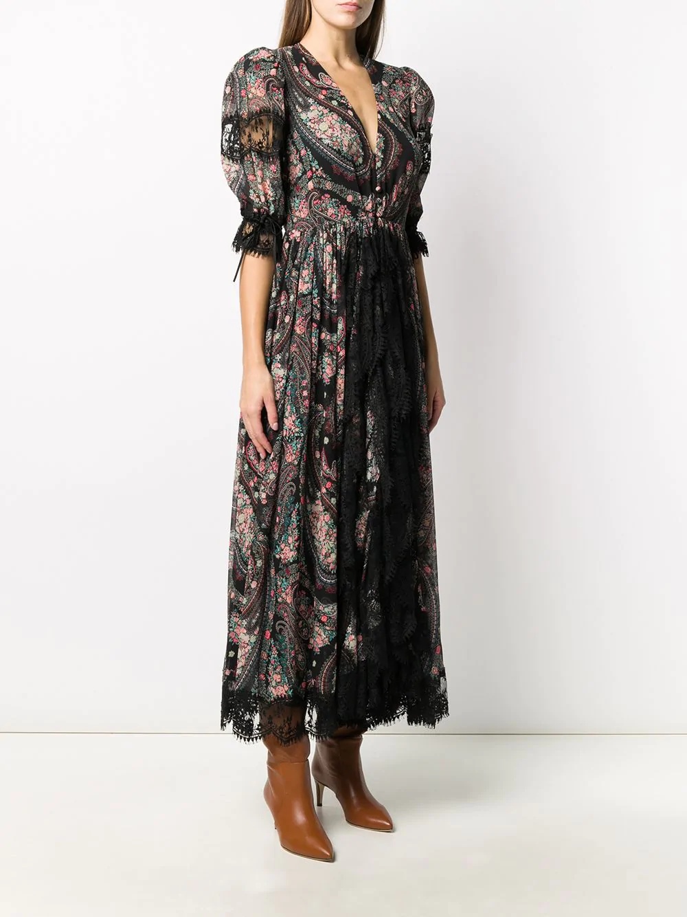 paisley print maxi dress - 3