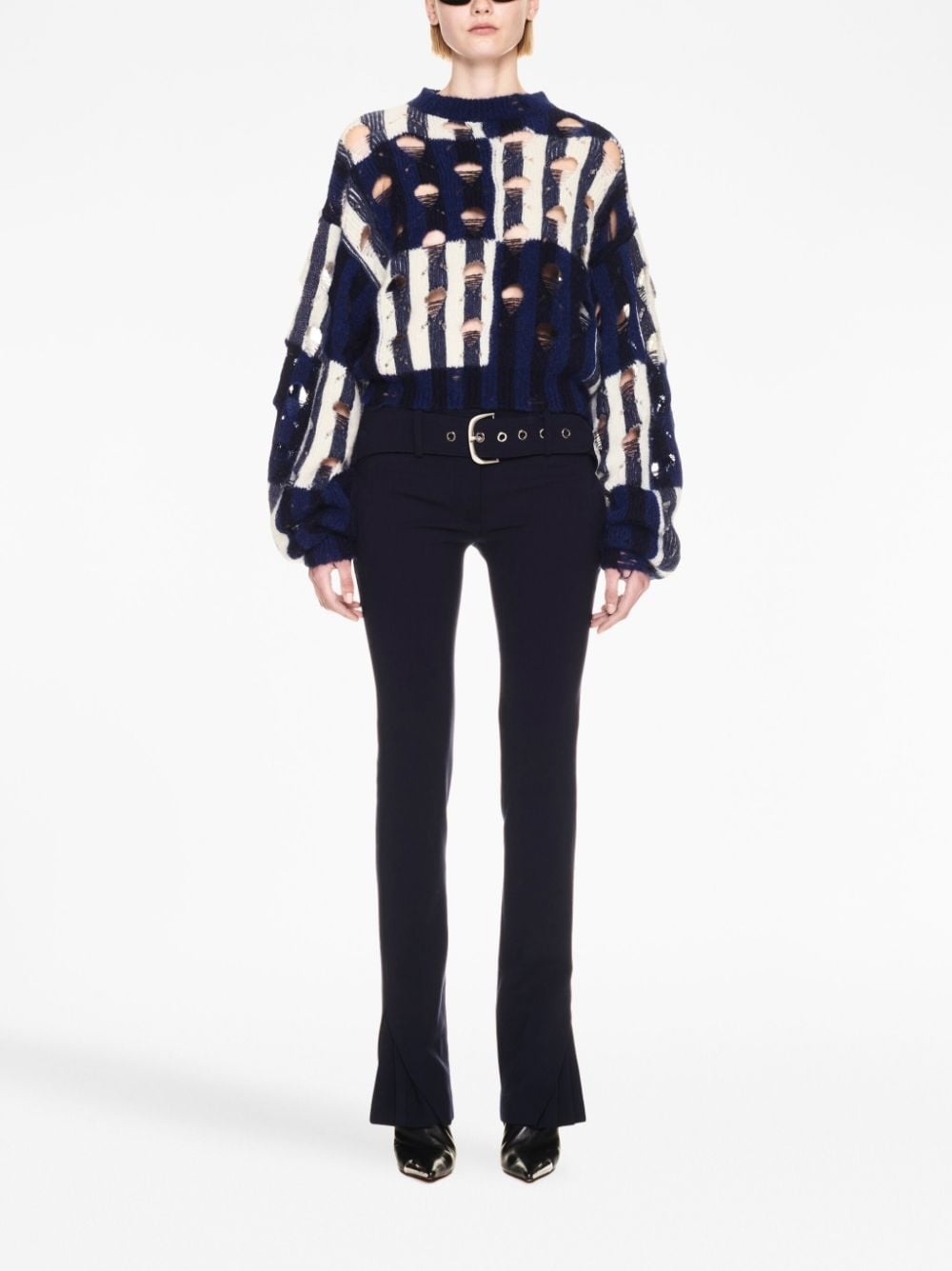 Shibori distressed knitted jumper - 2