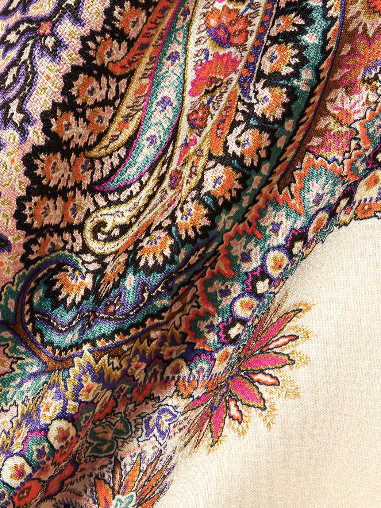 Printed Satin Wide-leg Pants - 4