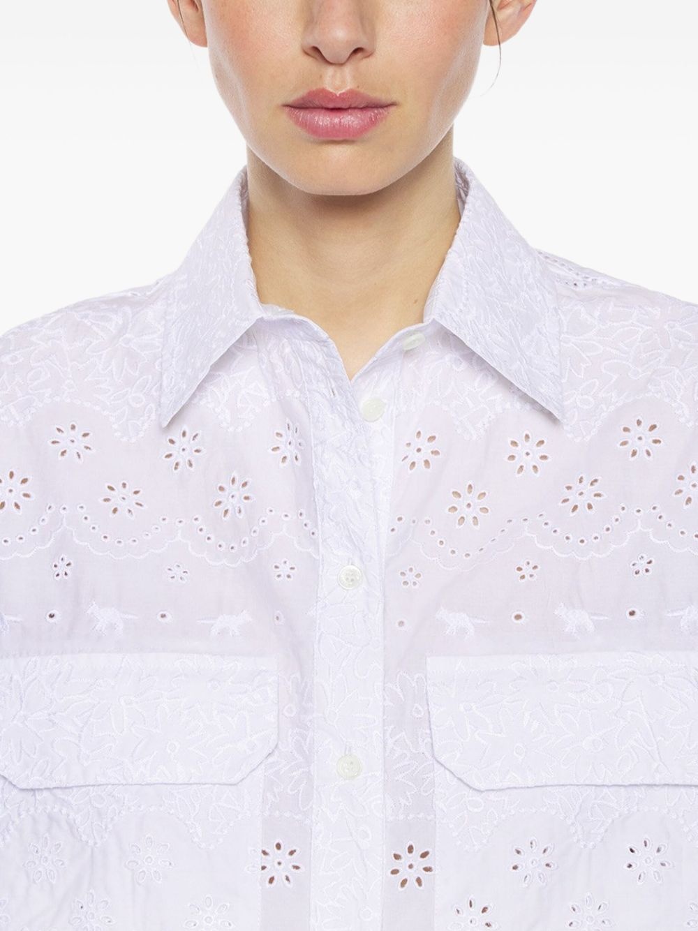 embroidered short-sleeve shirt - 5