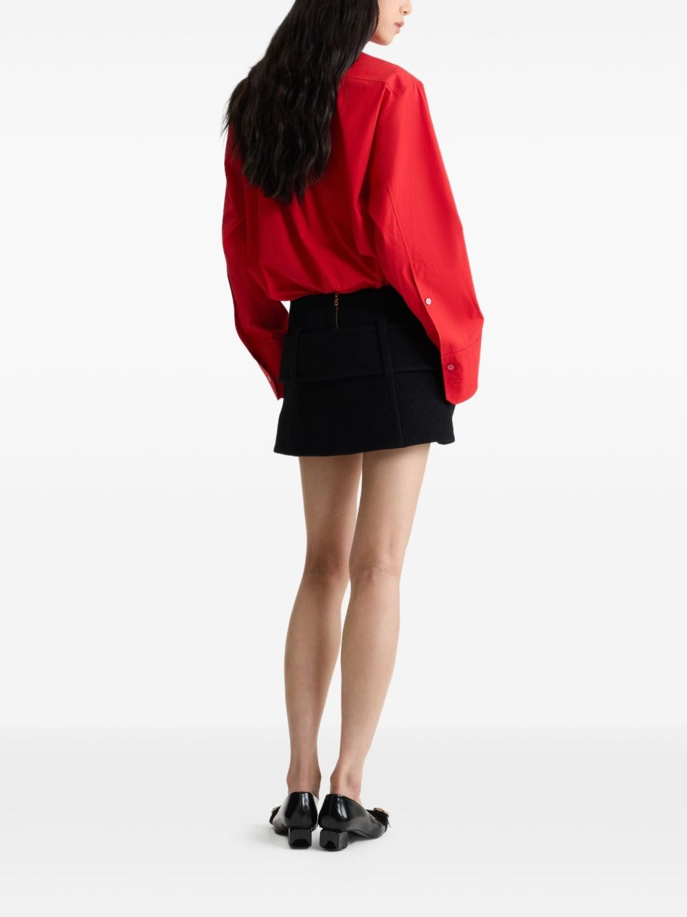 Organic cotton poplin cargo blouse - 3