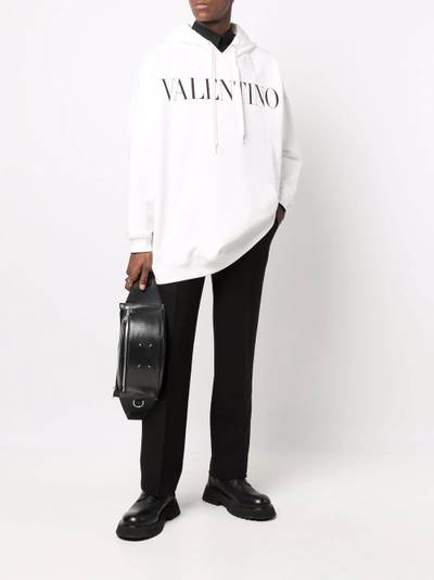 Valentino logo-print hoodie outlook