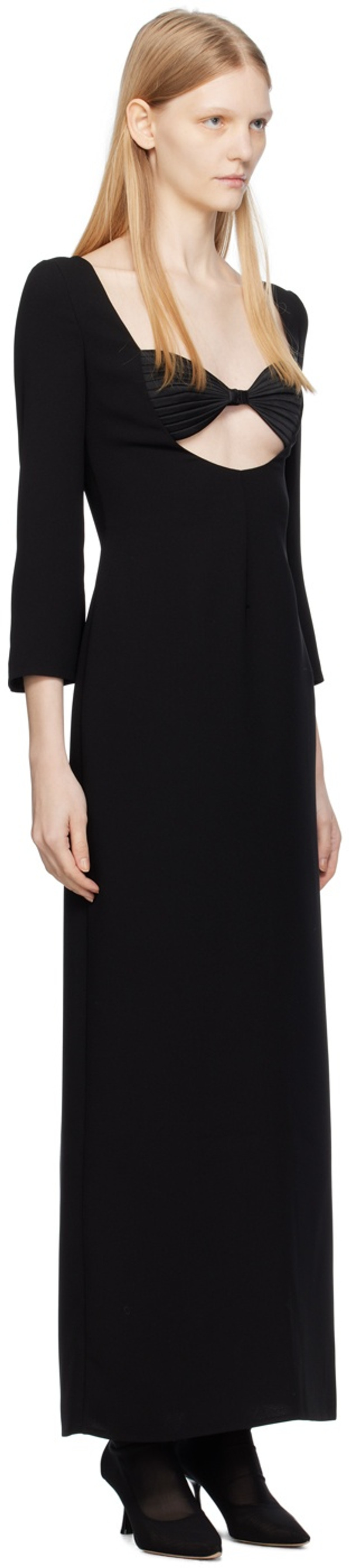 BEVZA Black Seashell Bra Maxi Dress outlook