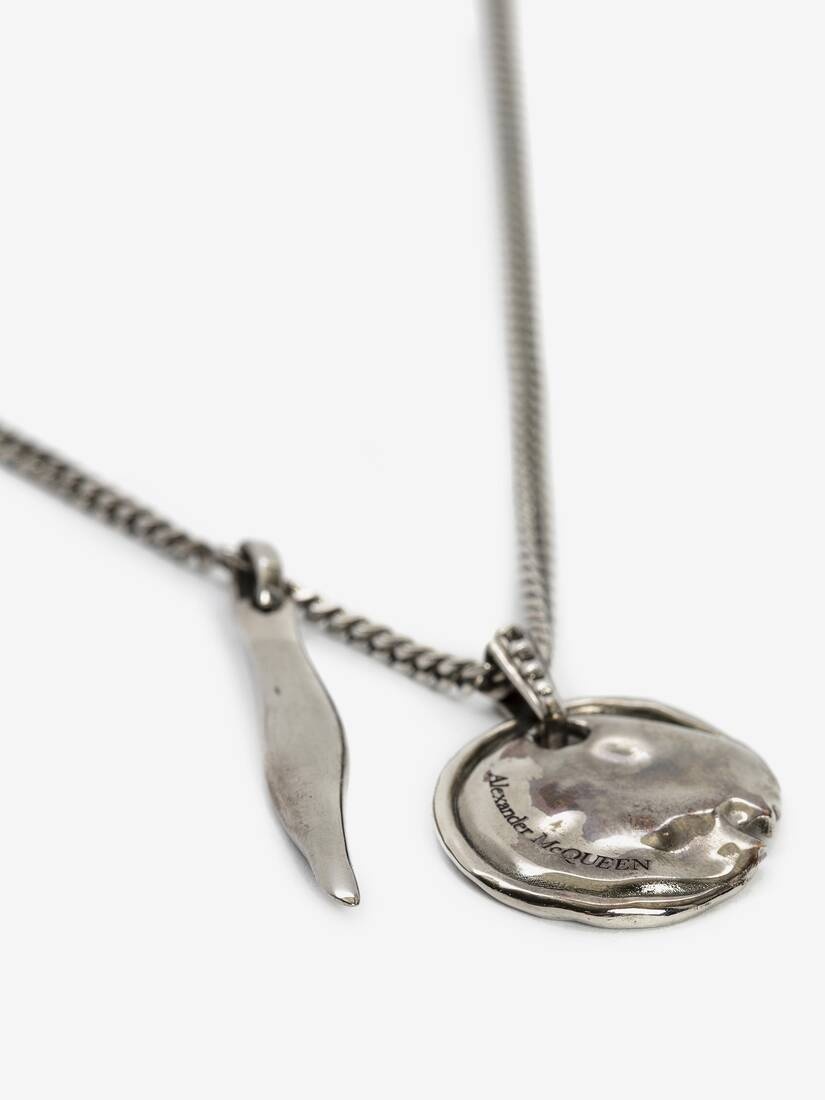 Medium Molten Necklace in Antique Silver - 3