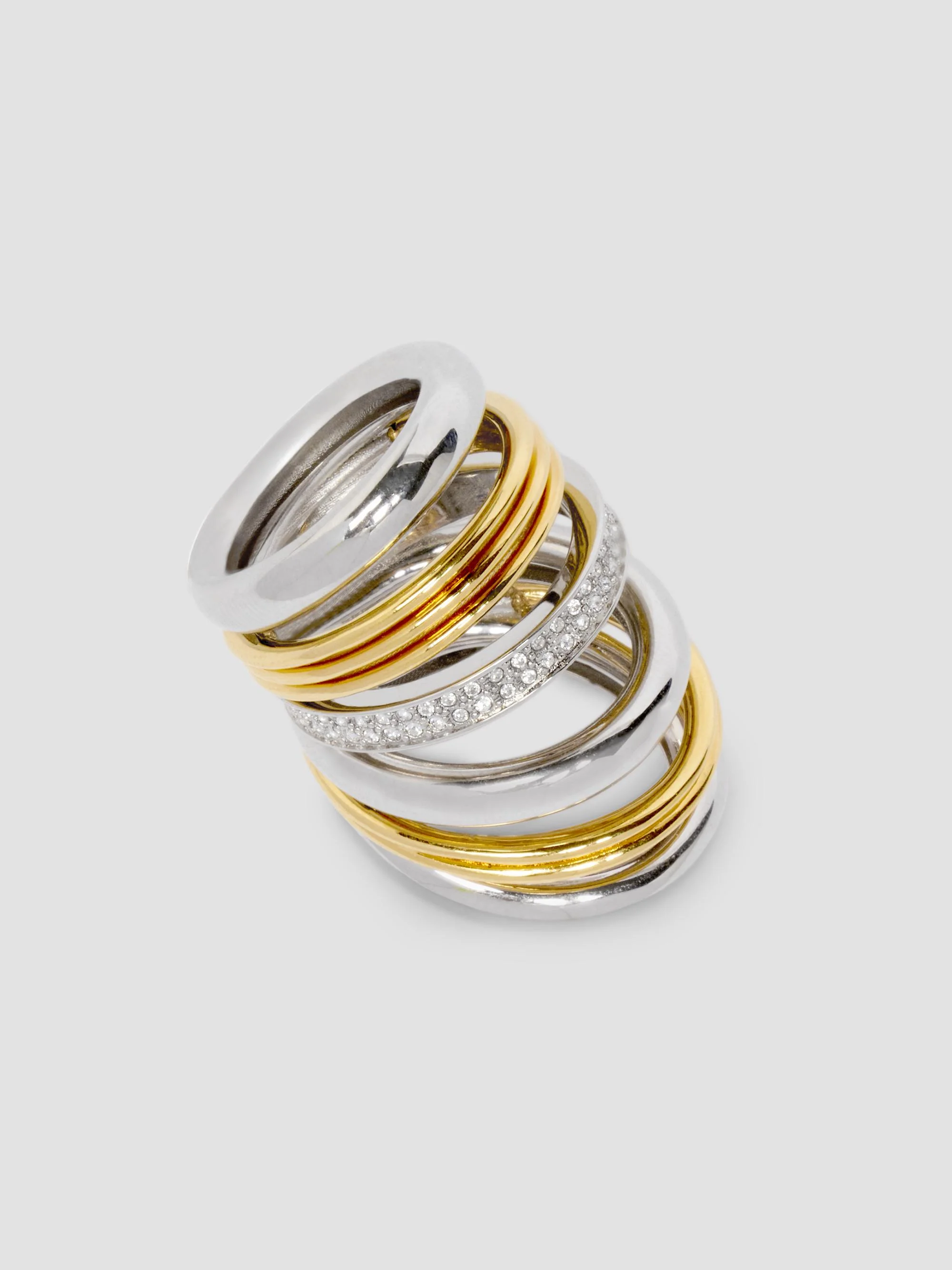 Women's Boucle D'Oreill Ring - Gold Silver - 1