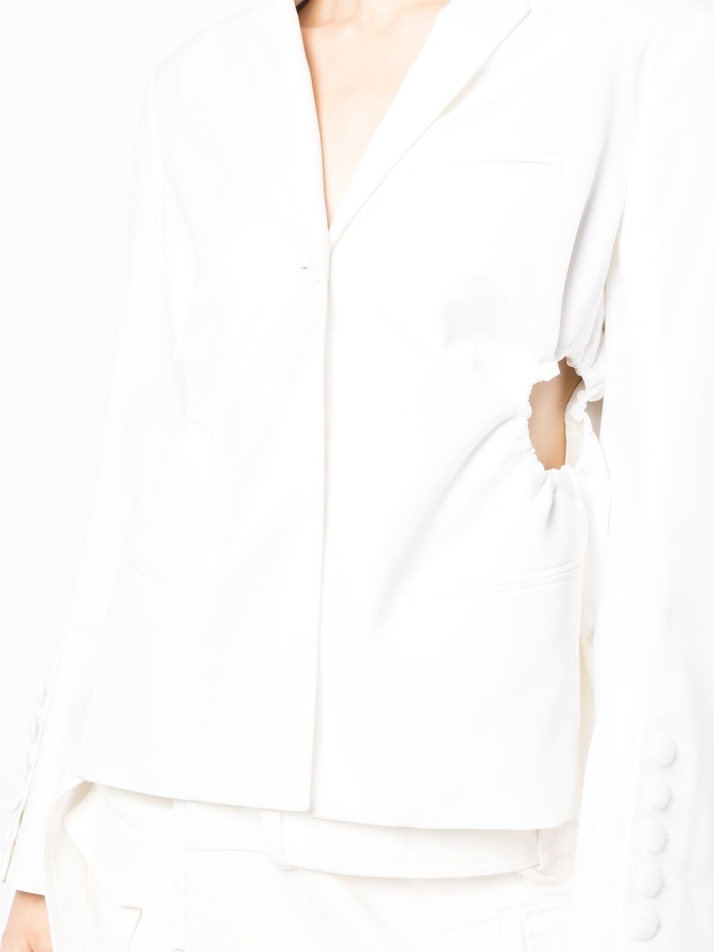 cut out tailored blazer - 5