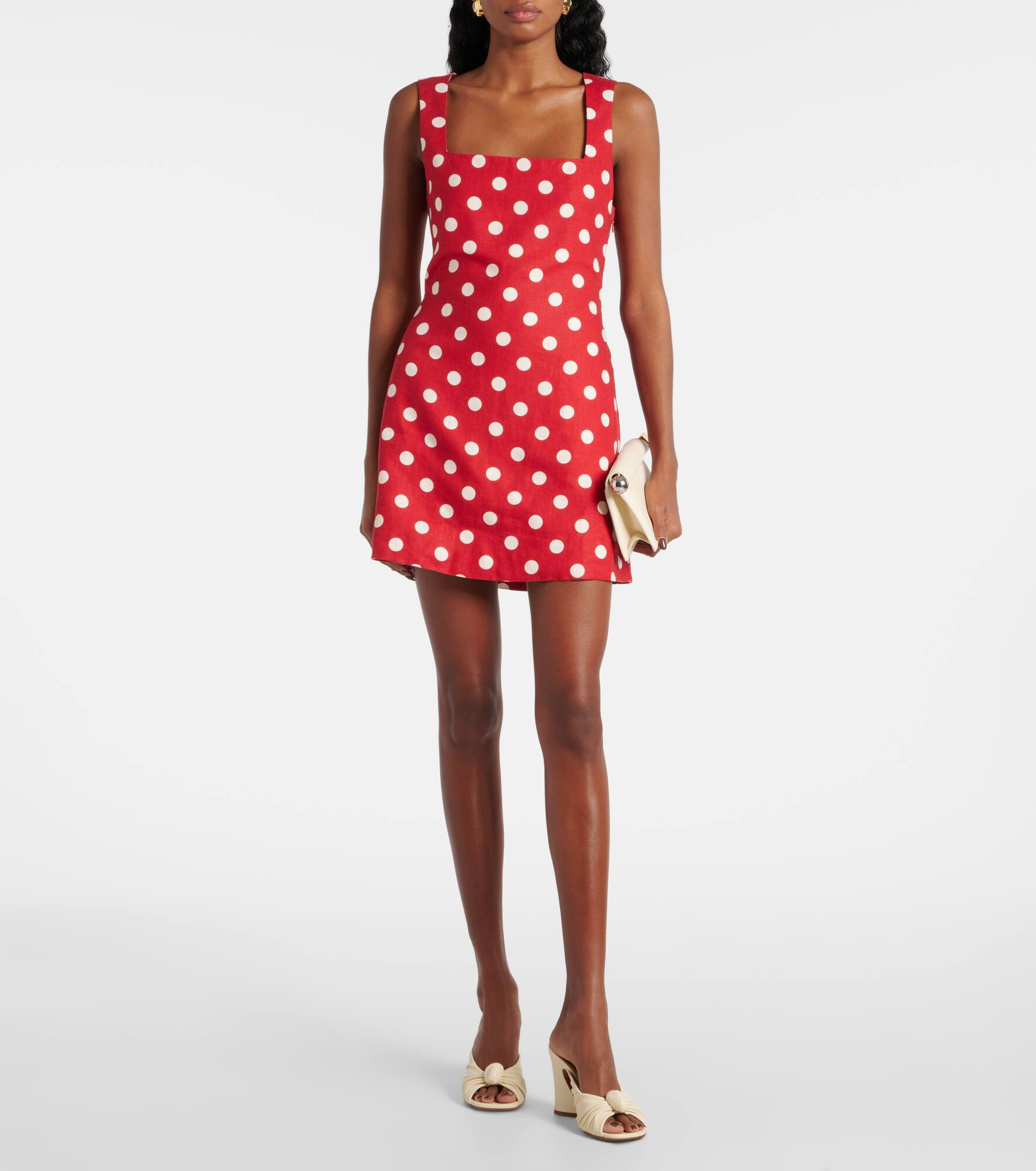 Alice polka-dot linen minidress - 2