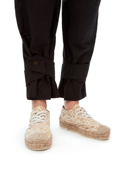 Loewe Solar lace-up in canvas outlook